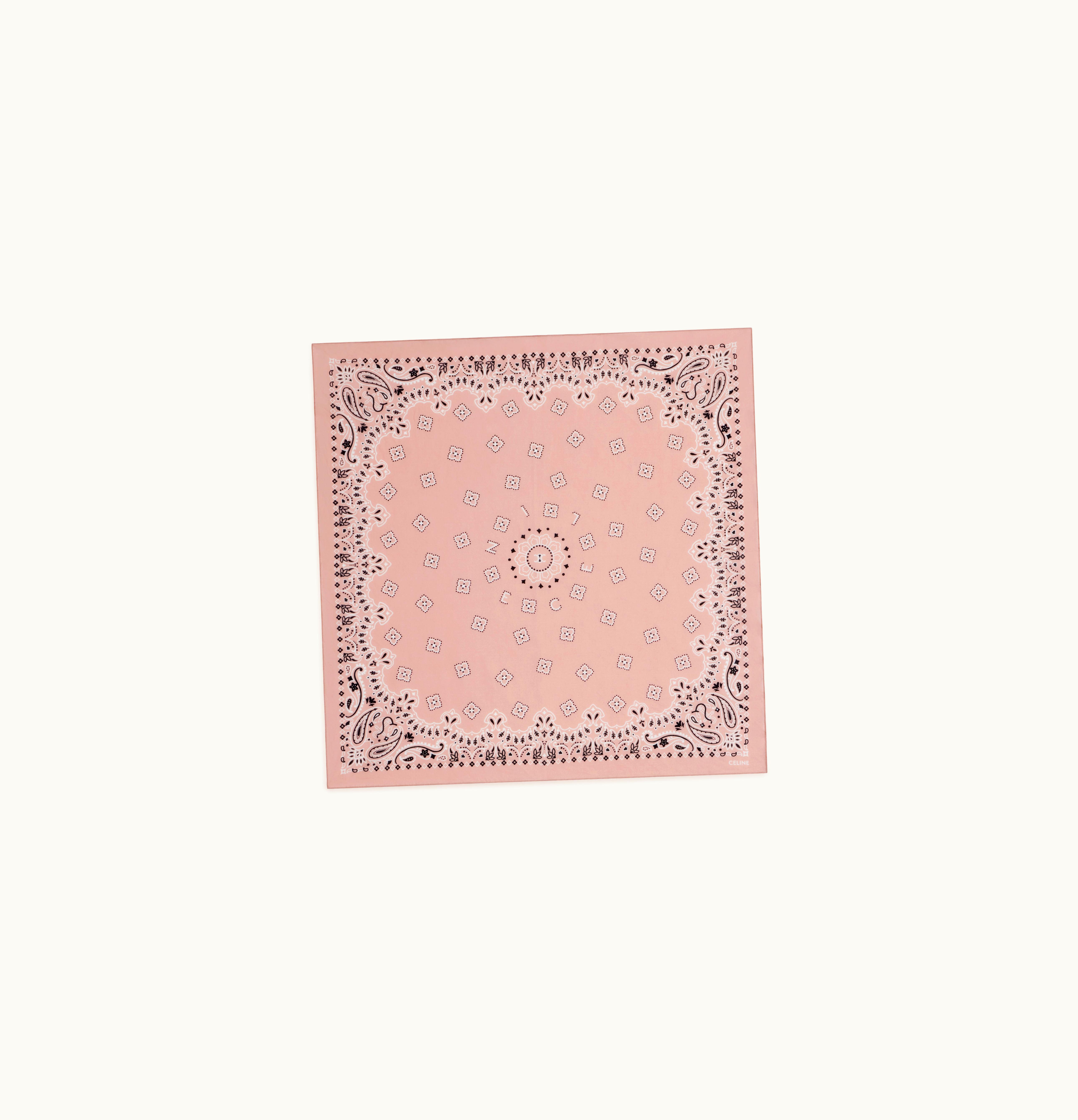 Celine Celine Bandana In Cotton Voile Vintage Pink