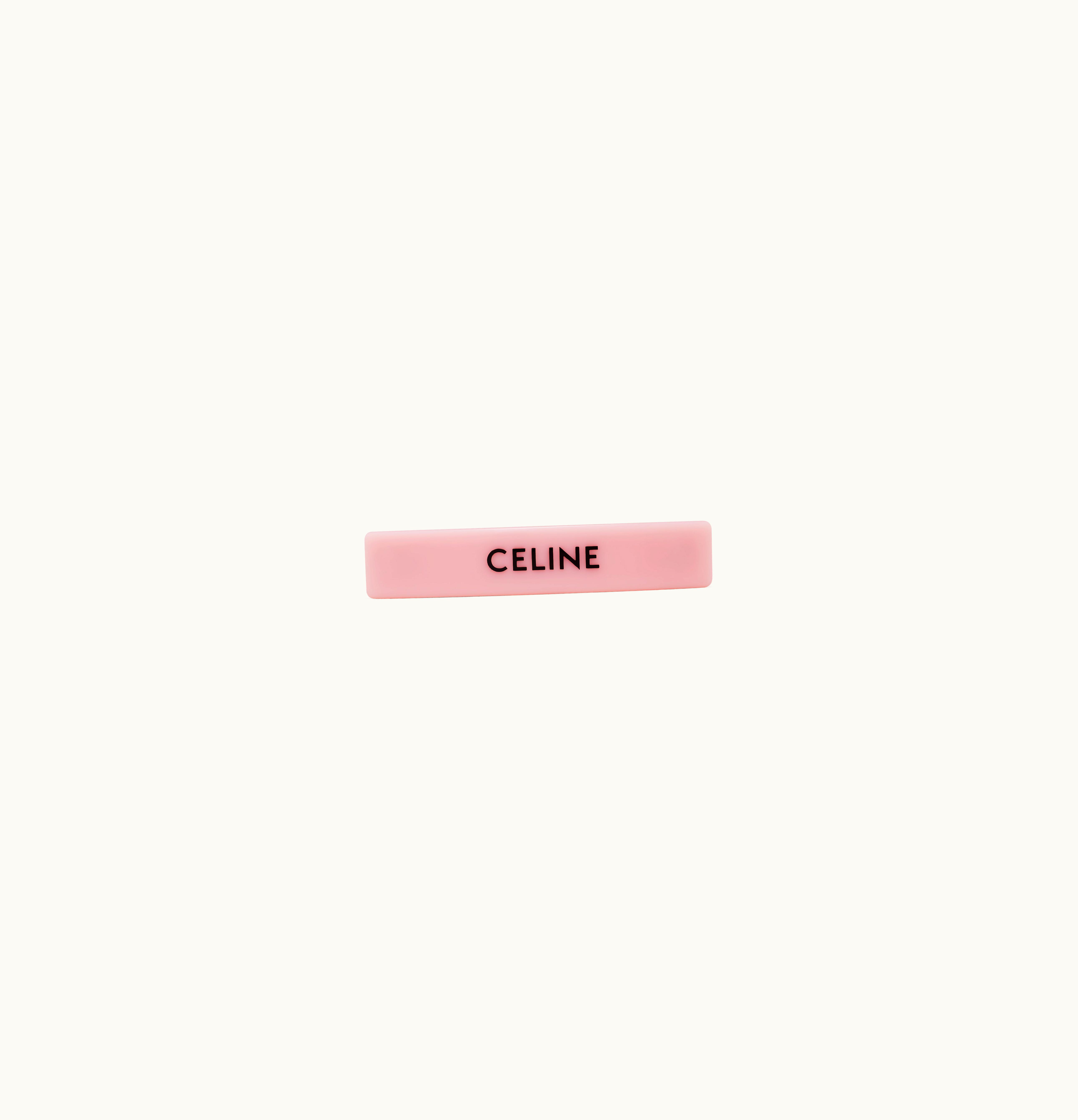 Celine Celine Monochroms Hair Clip In Acetate And Steel Light Rose/Black