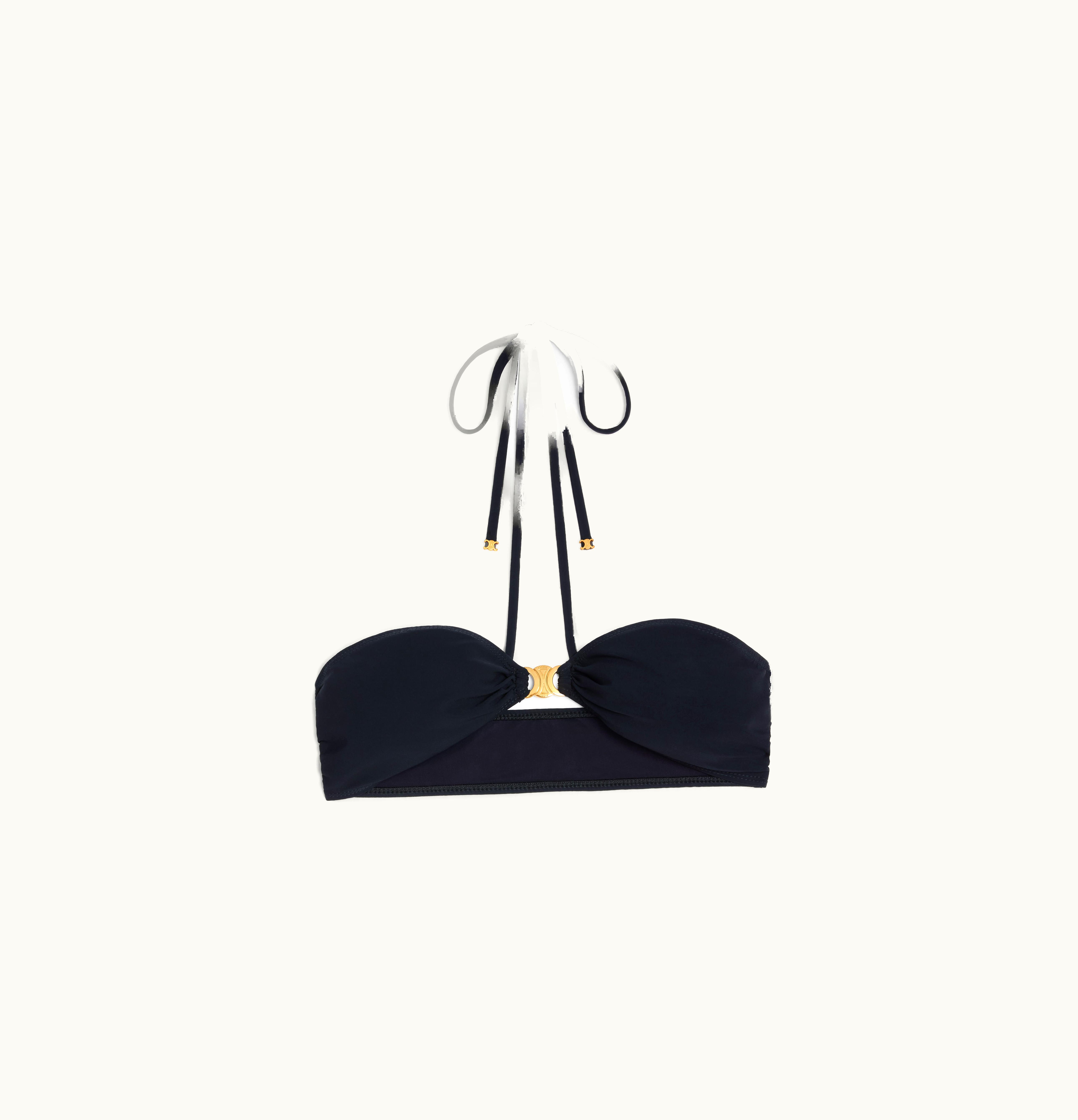 Celine Celine Triomphe Bandeau Top In Matte Jersey Black