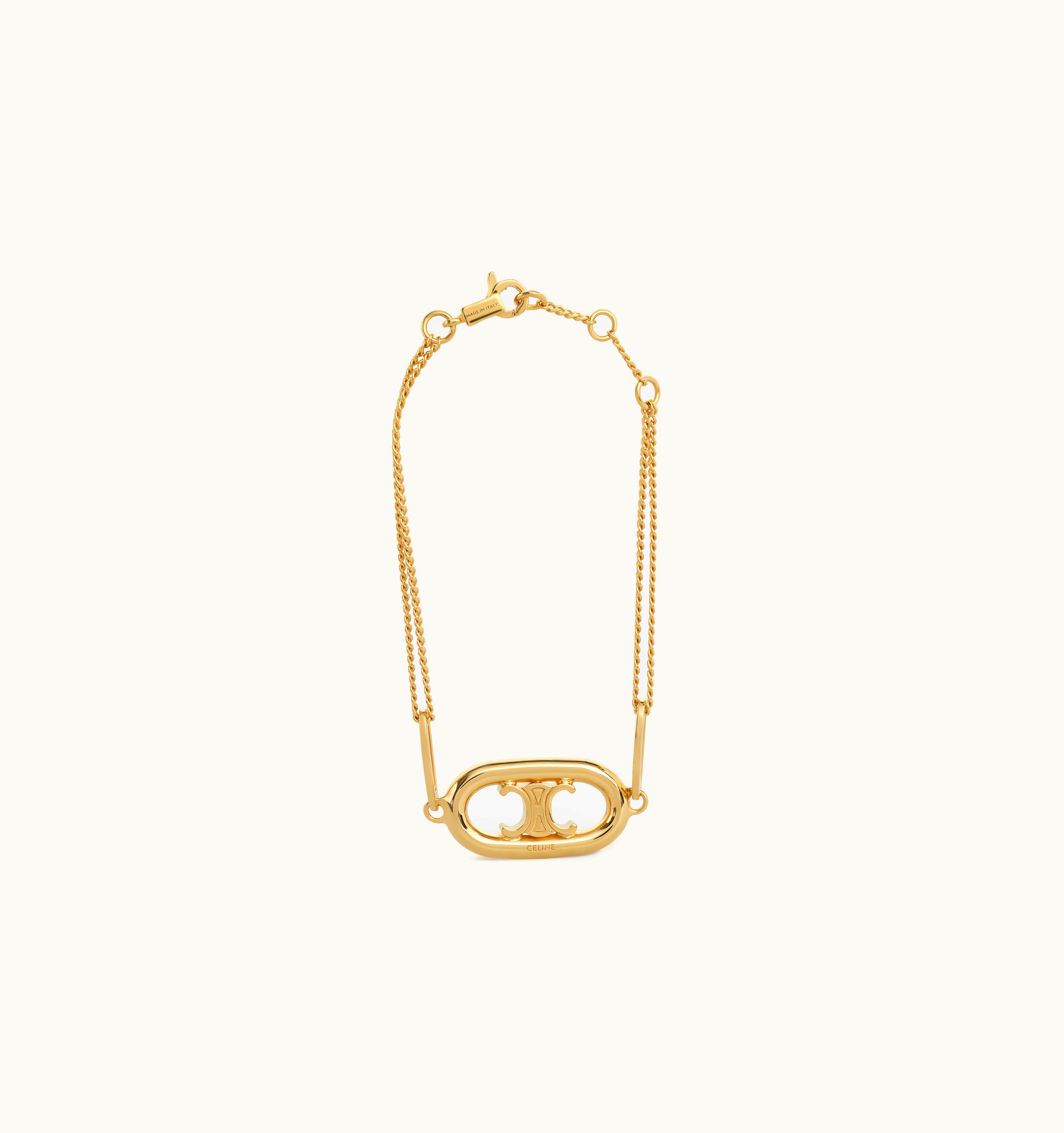 Celine Celine Maillon Triomphe Bracelet In Brass With Gold Finish Gold