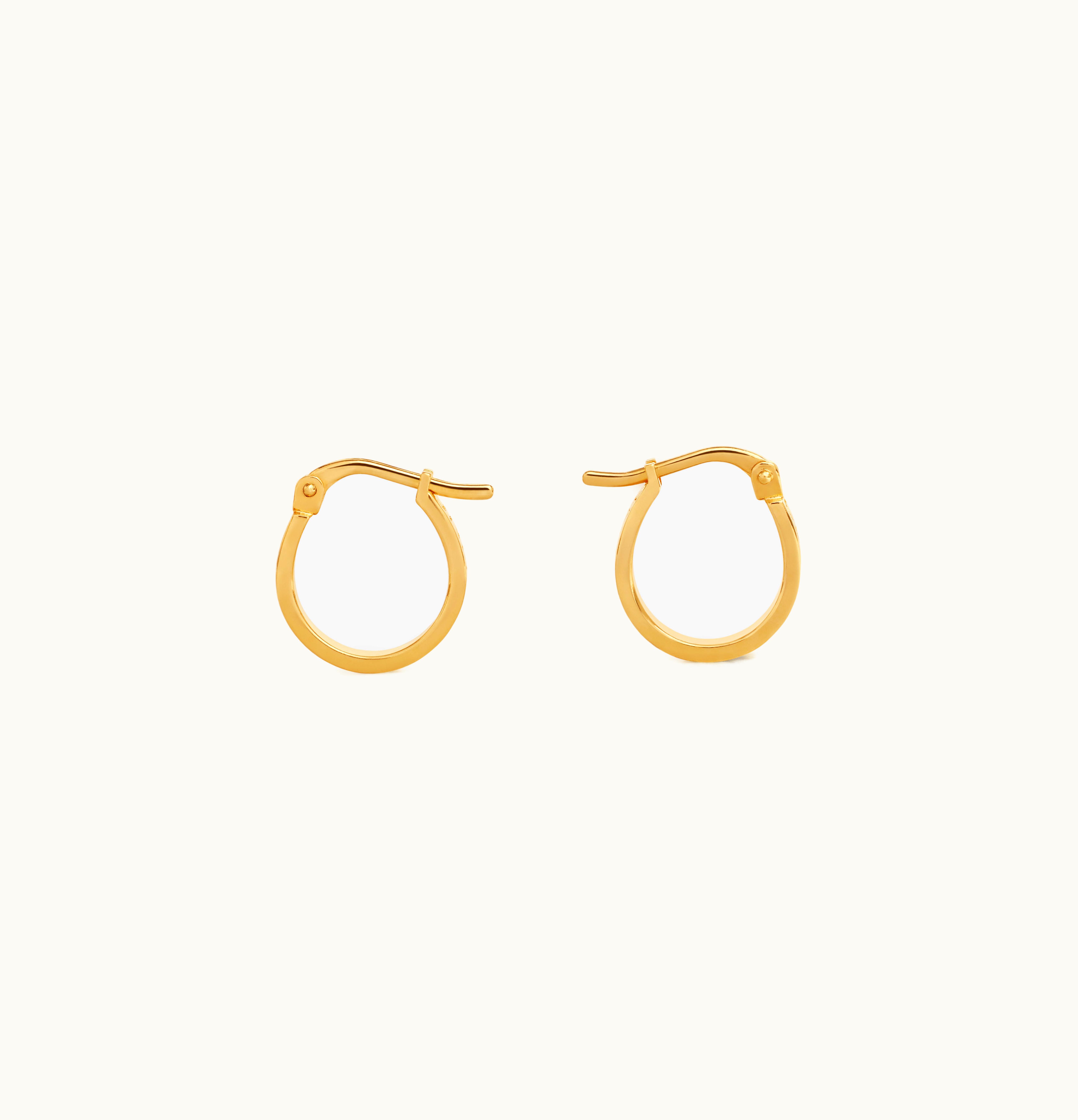 Celine Celine Paris Hoops In Brass With Gold Finish Gold