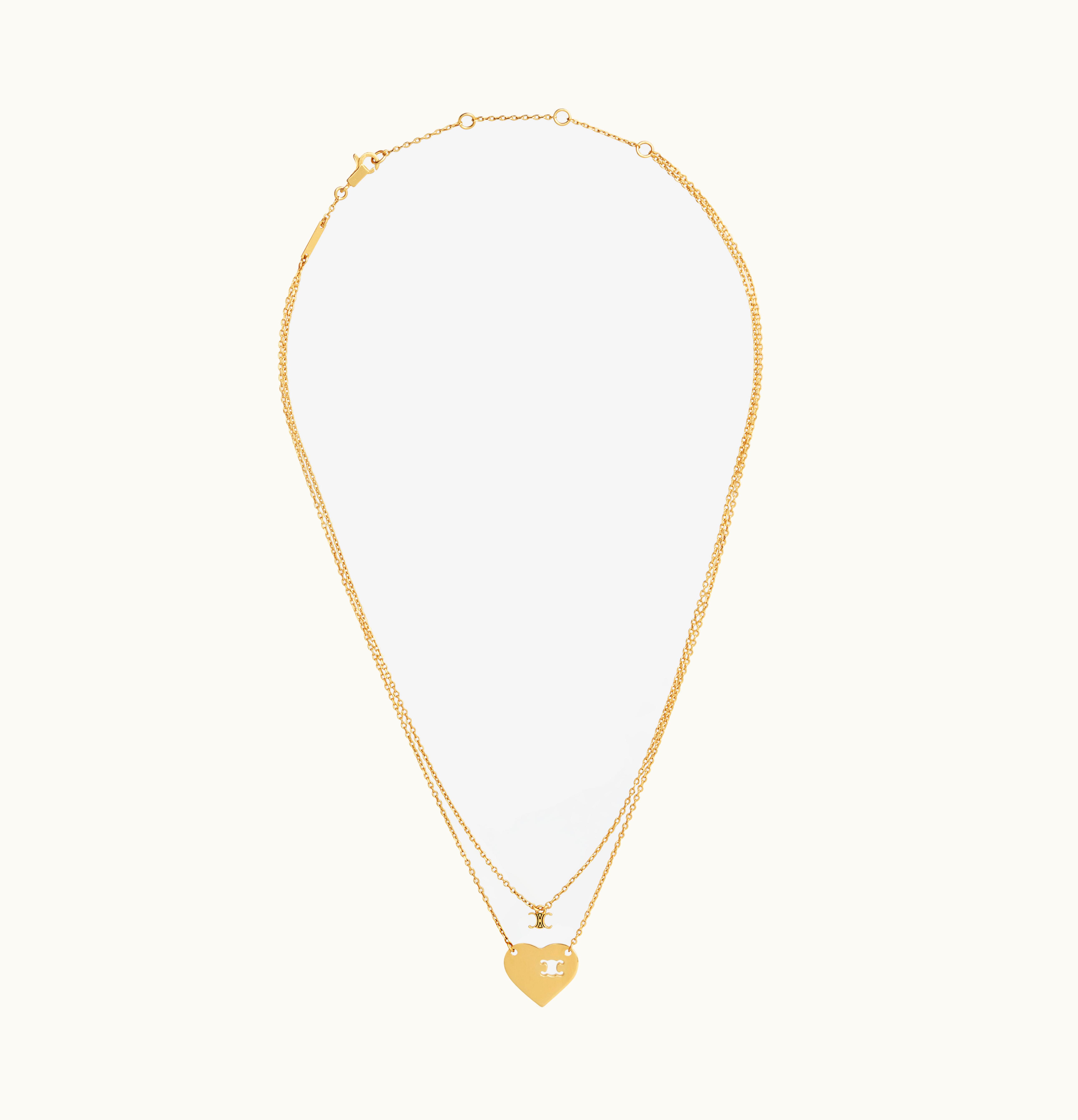 Celine Celine Coeur Celine Necklace In Brass With Gold Finish Gold