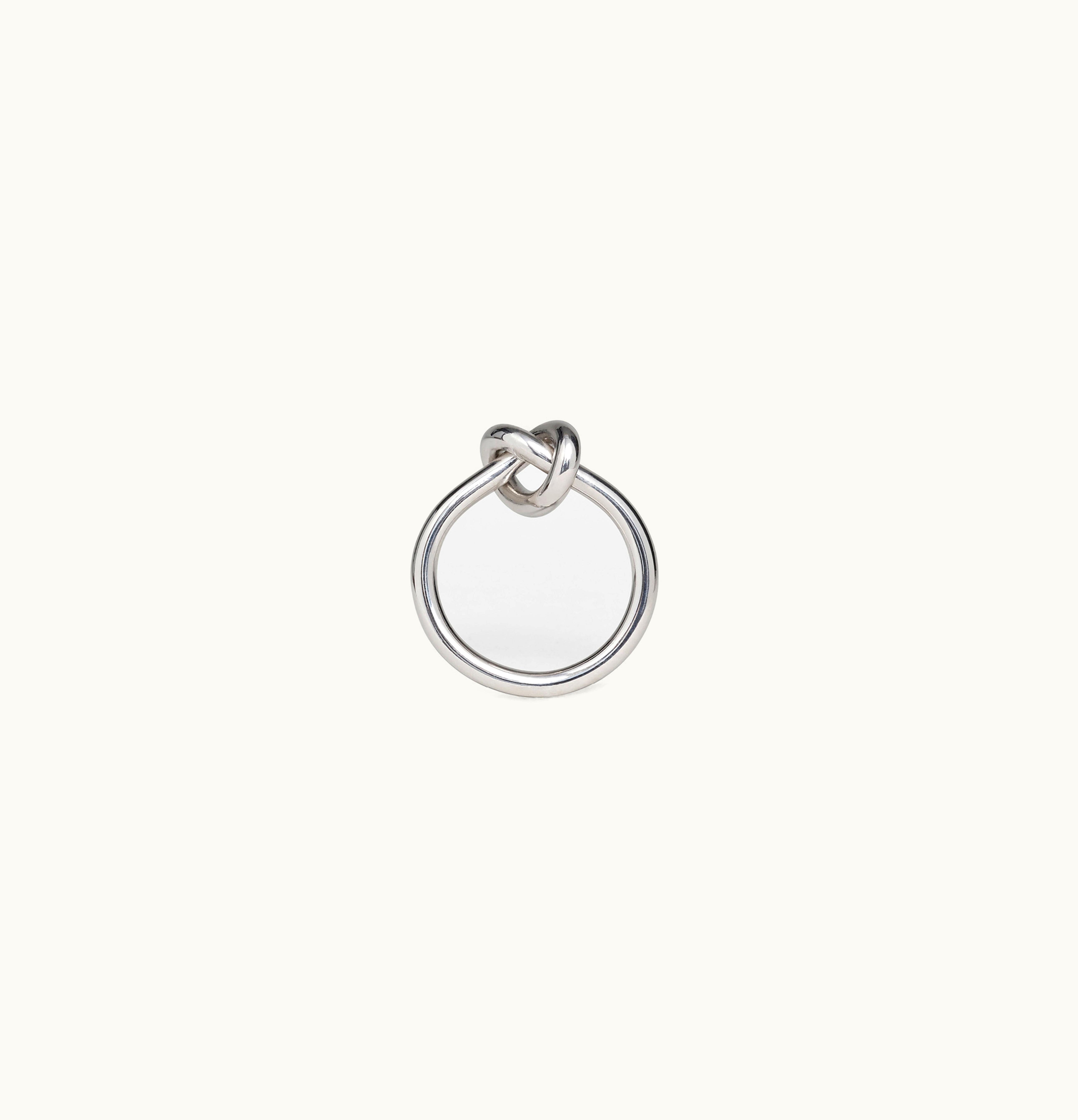 Celine Celine Knot Ring In Brass With Rhodium Finish Silver