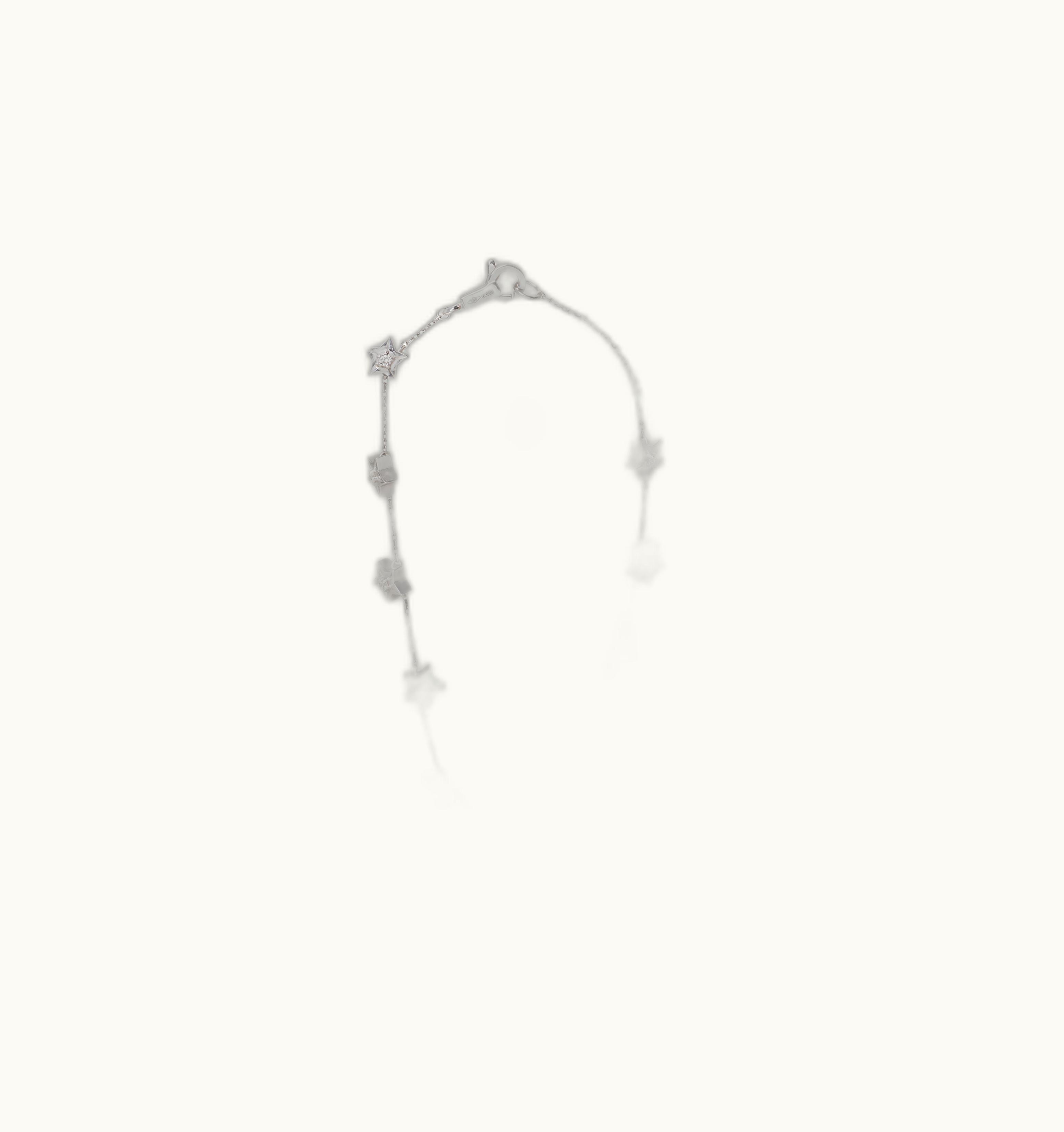 Celine Celine Etoile Celine Multi Stars Bracelet In White Gold And Diamonds White Gold And White