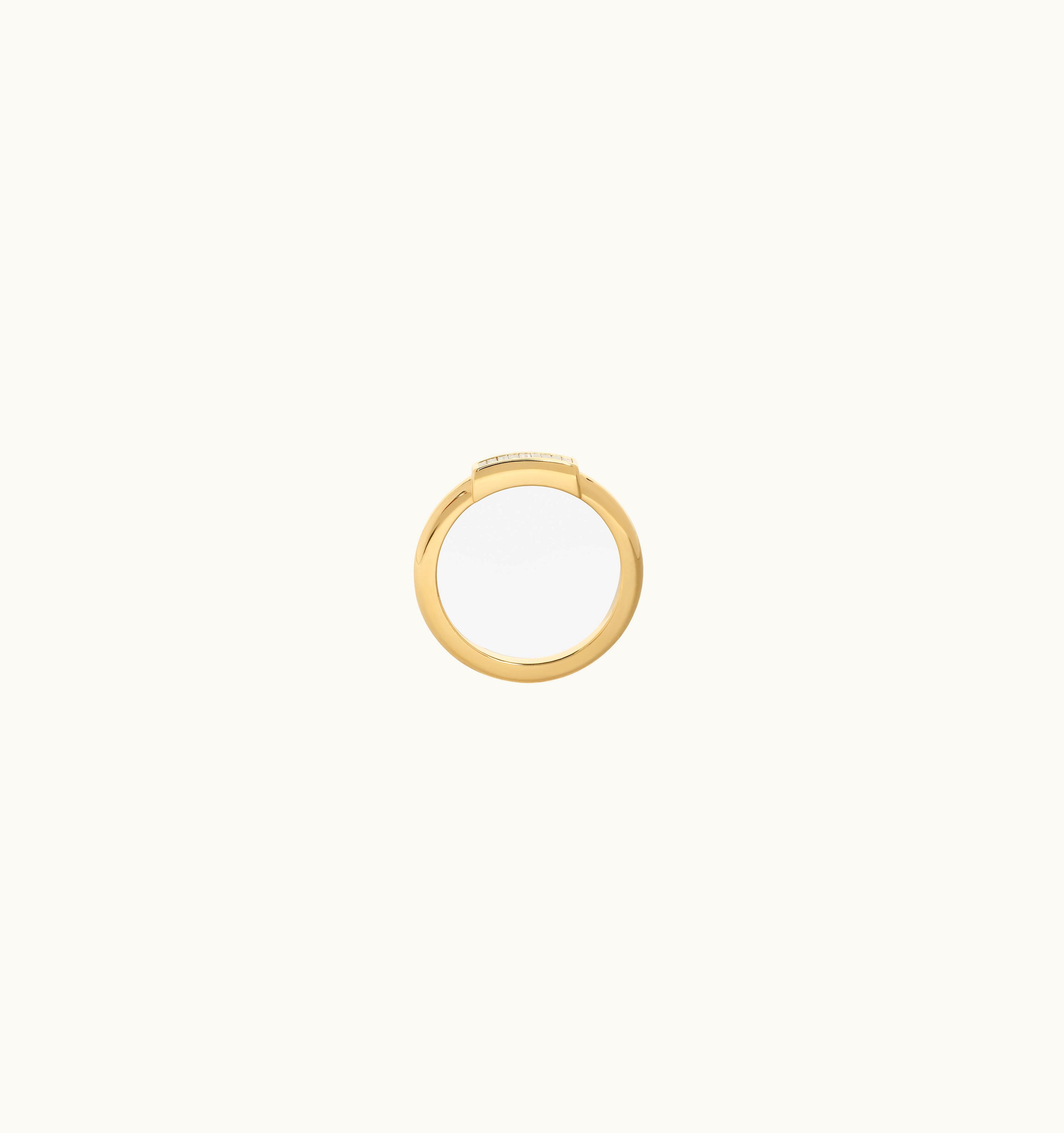 Celine Celine Systeme Ring In Yellow Gold And Diamonds Yellow Gold And White