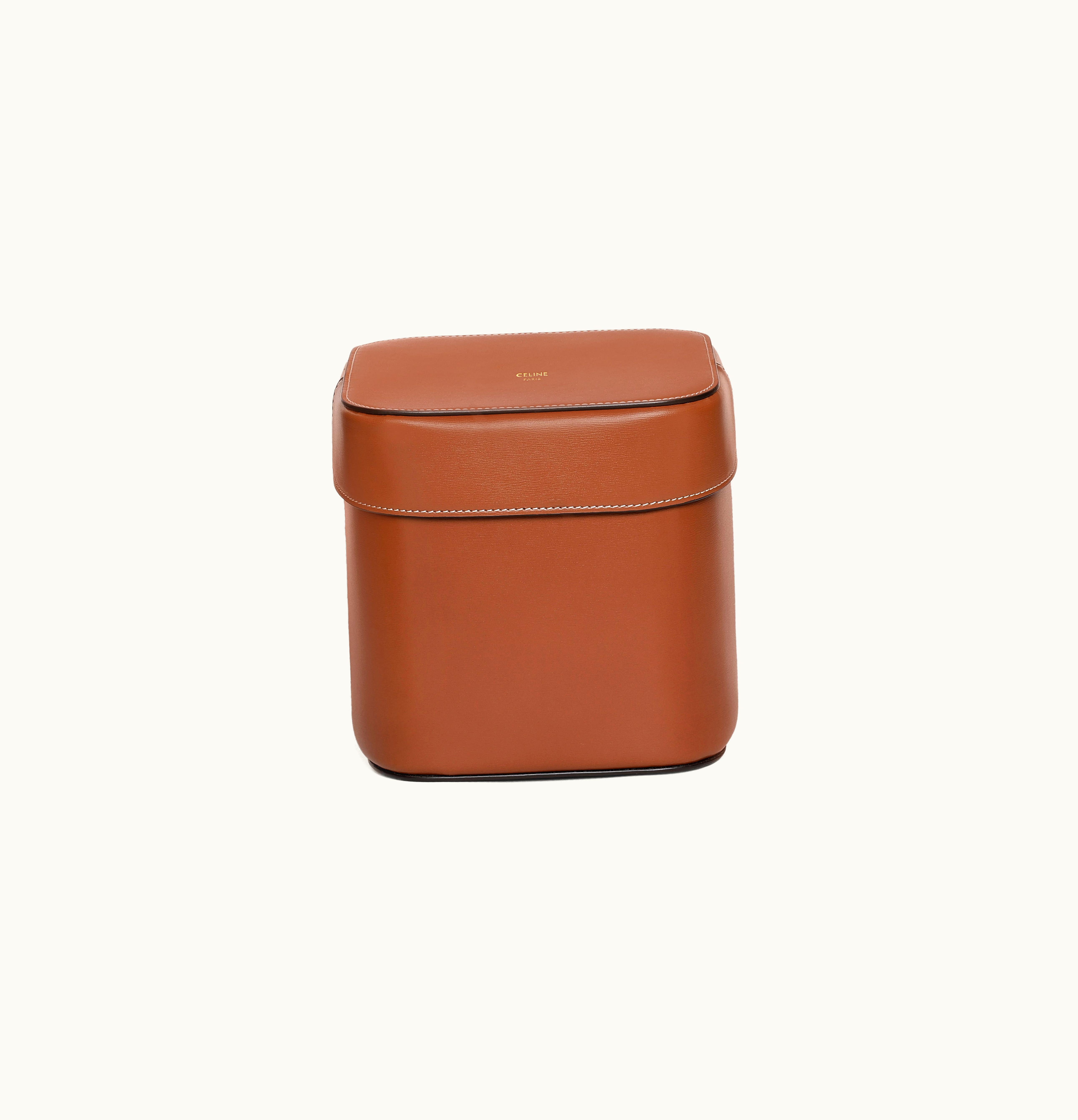 Celine Celine Large Box In Shiny Calfskin Tan