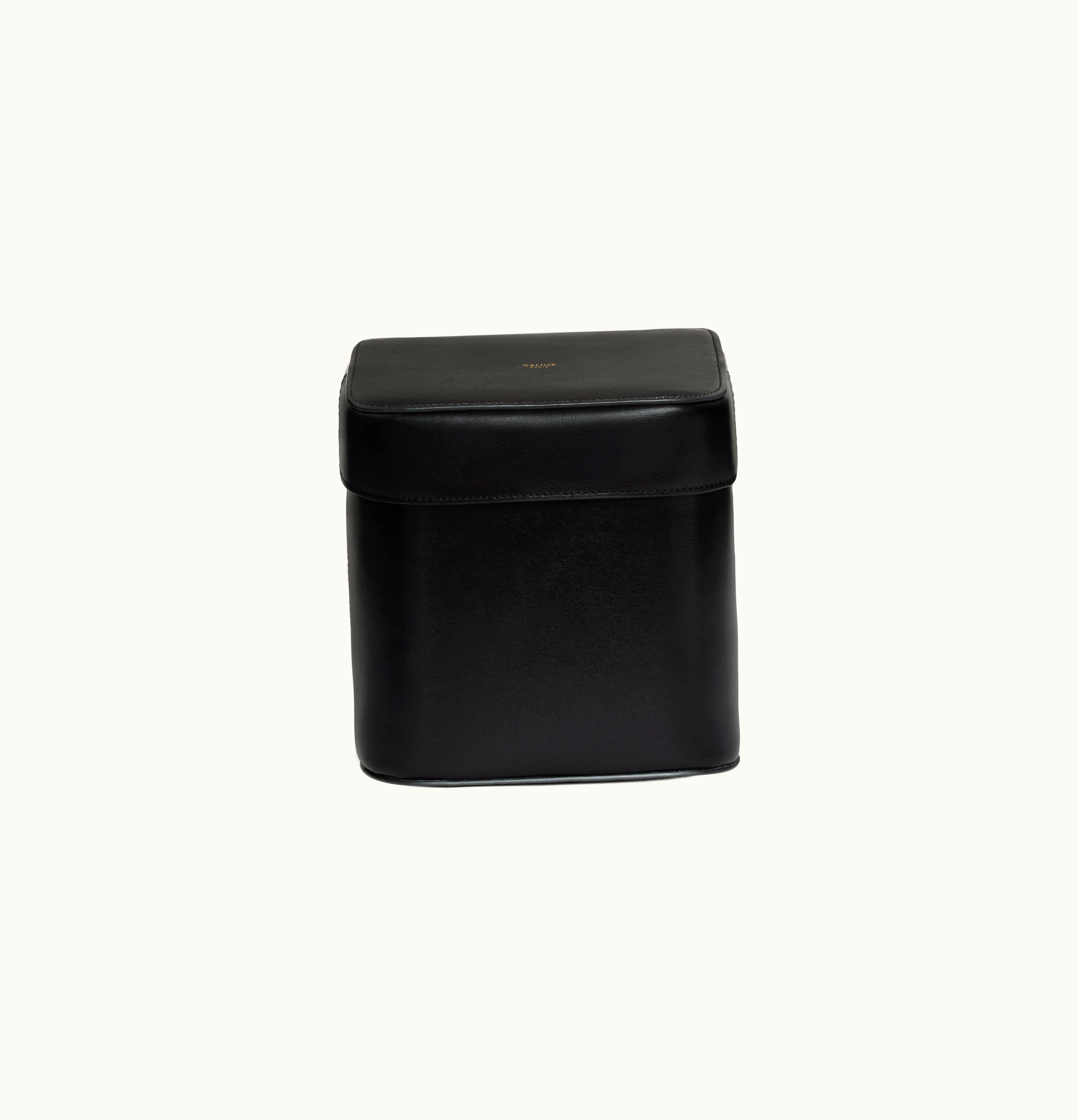 Celine Celine Large Box In Shiny Calfskin Black