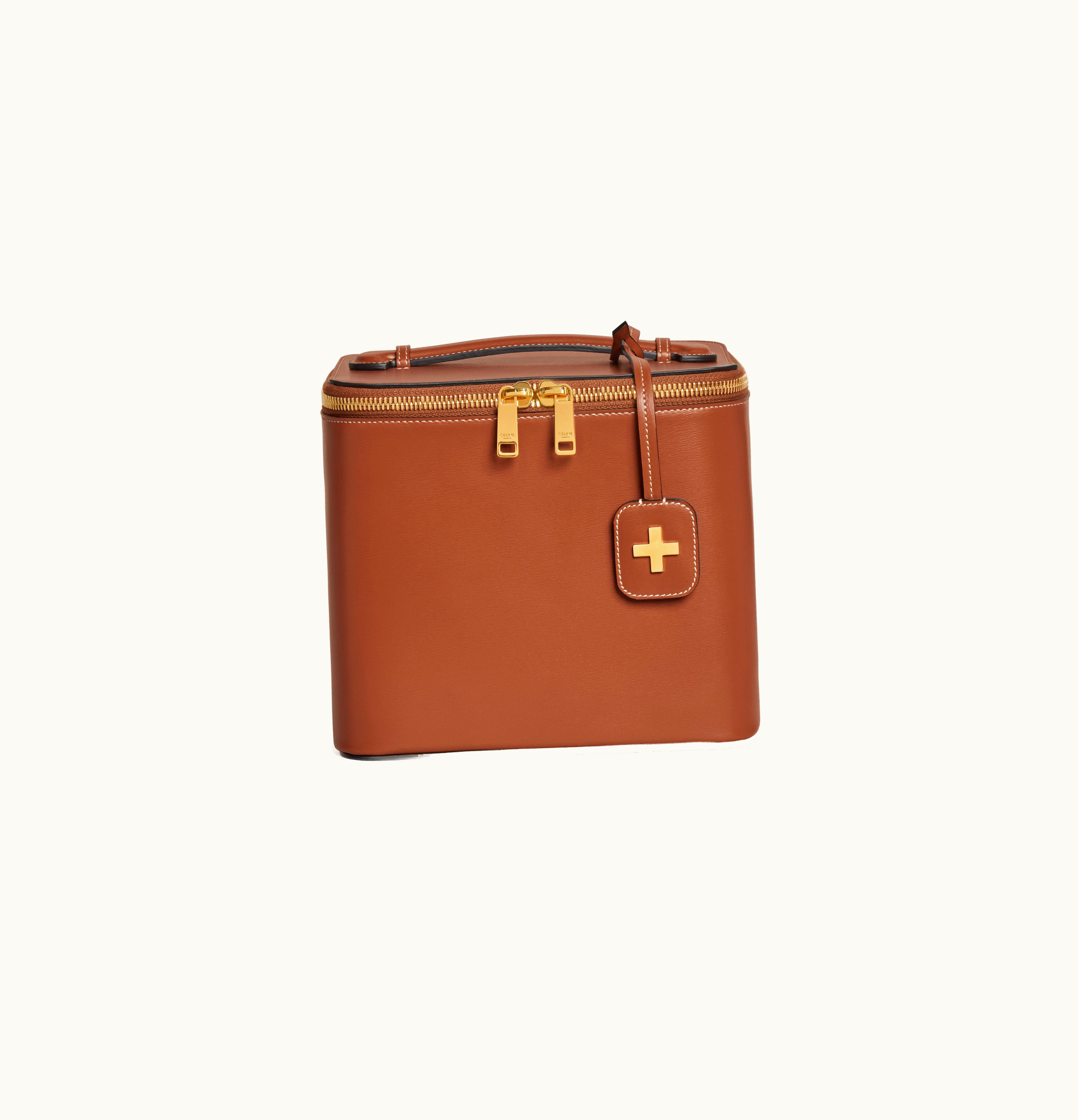 Celine Celine Pharmacy Case In Shiny Calfskin Tan