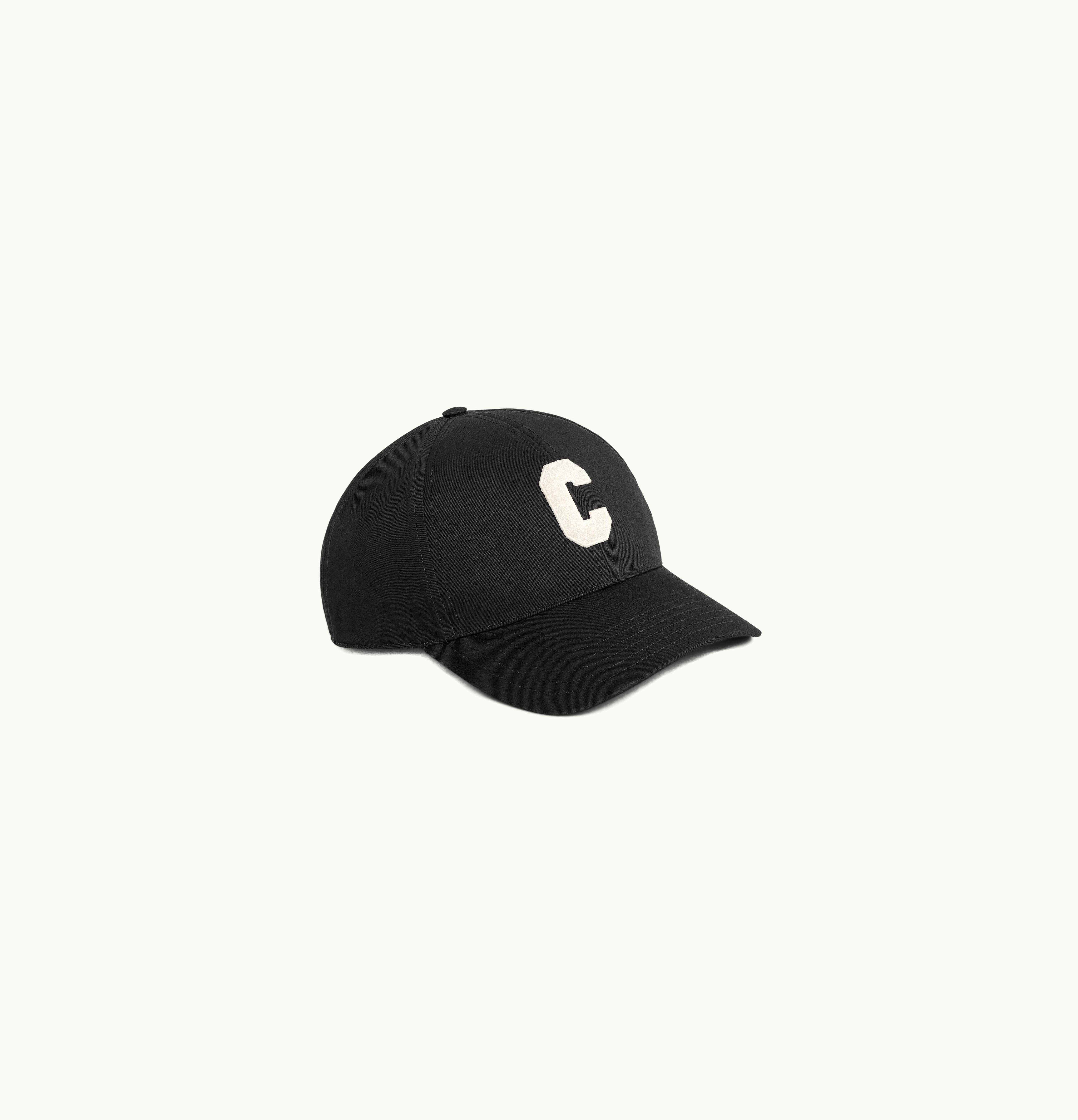 Celine Celine Initial Cap In Cotton Black