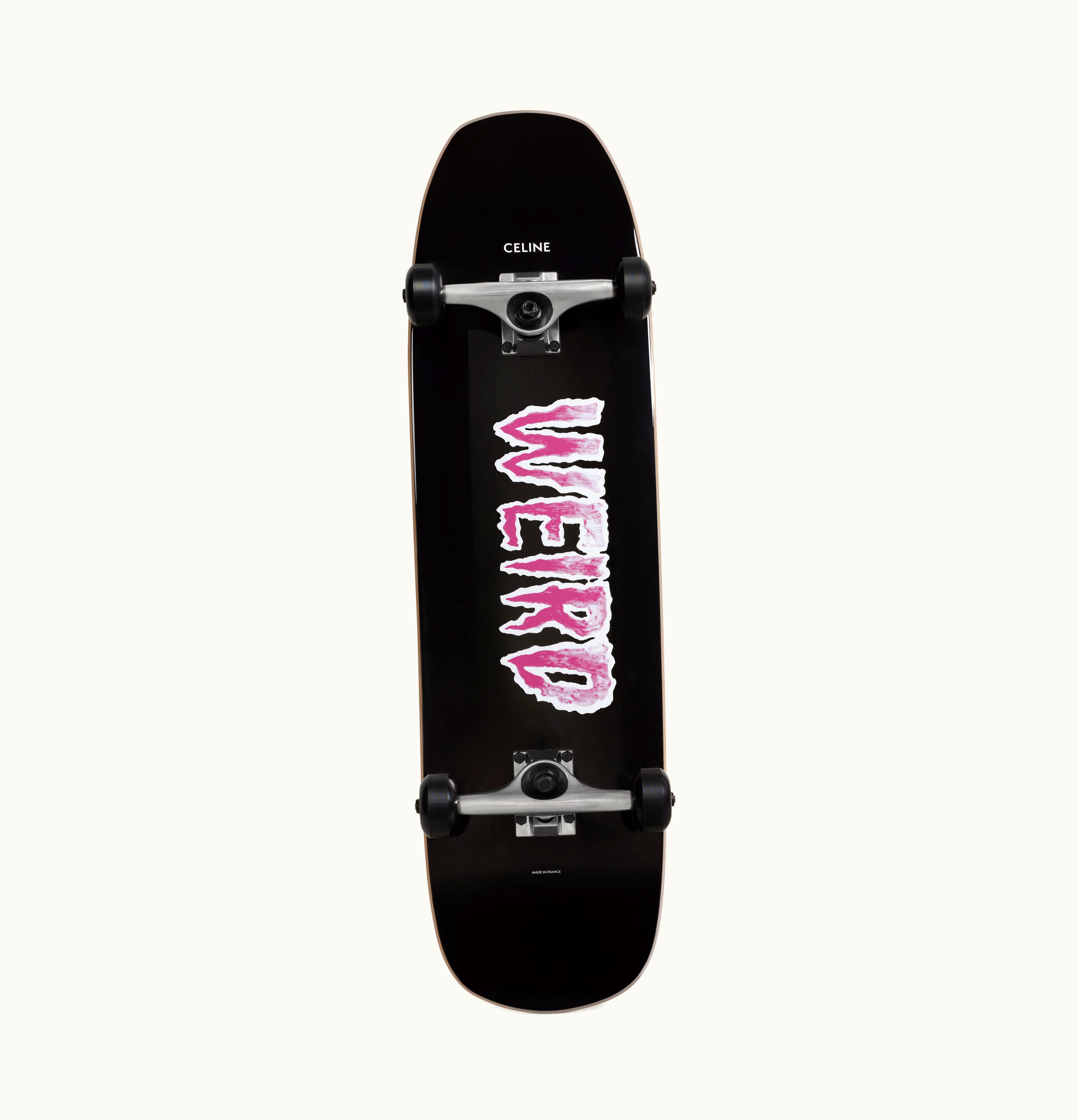 Celine Celine Skateboard In Renata Peterson Weird Love Print Dark Pink