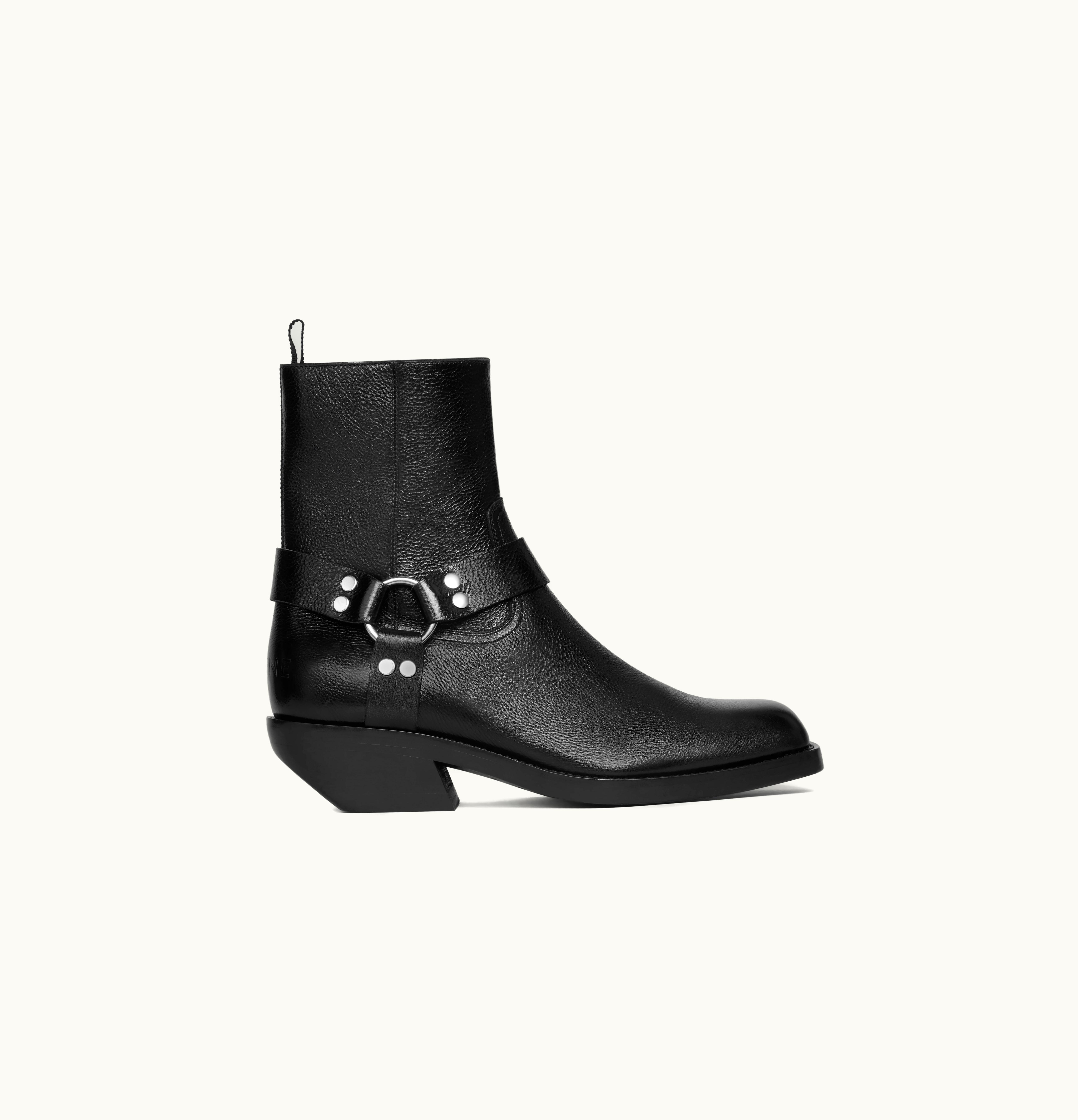 Celine Celine Rider Boot In Calfskin - Vegetal Tanning Black
