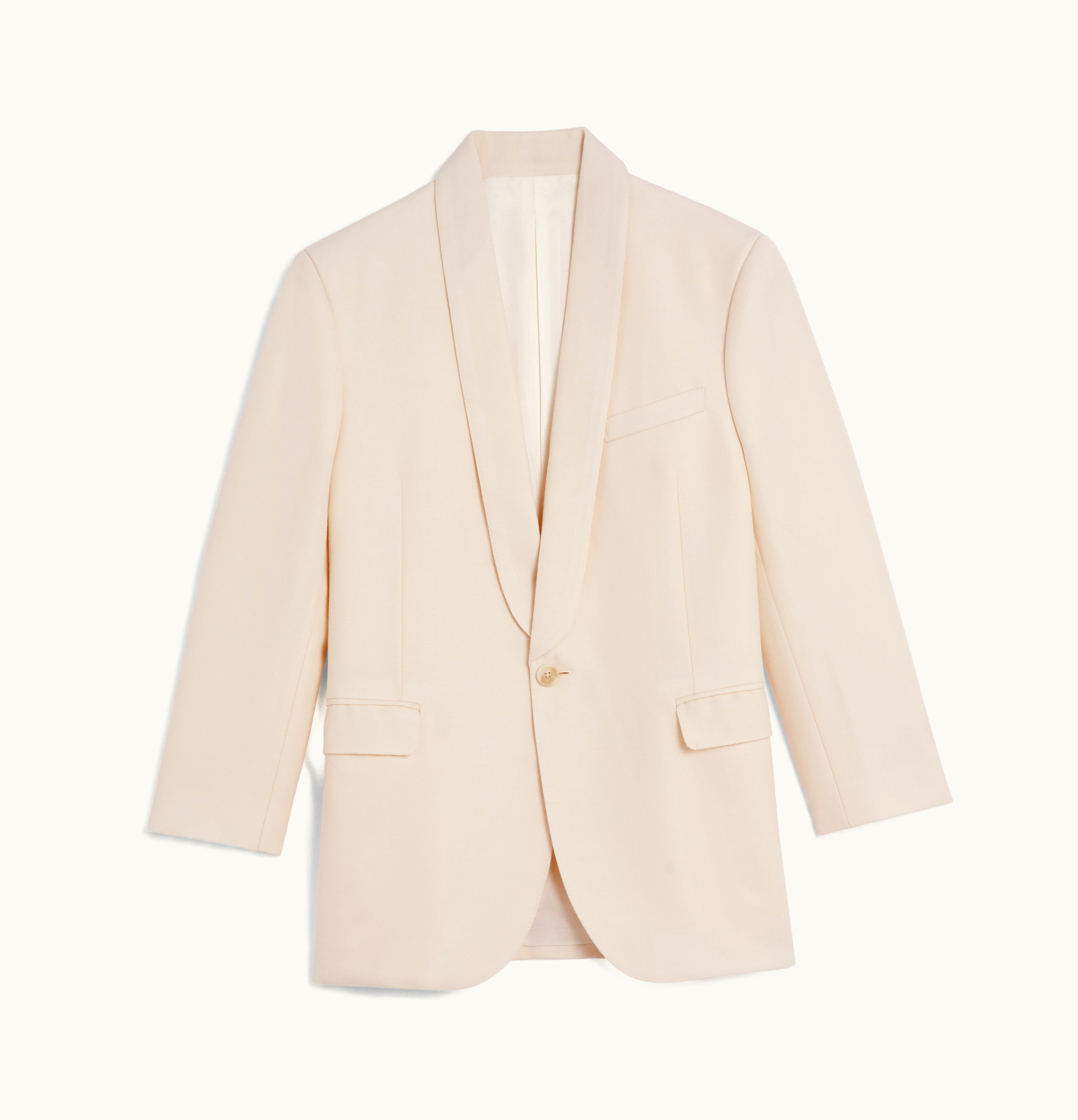 Celine Celine Boxy Jacket In Mohair Wool Off White