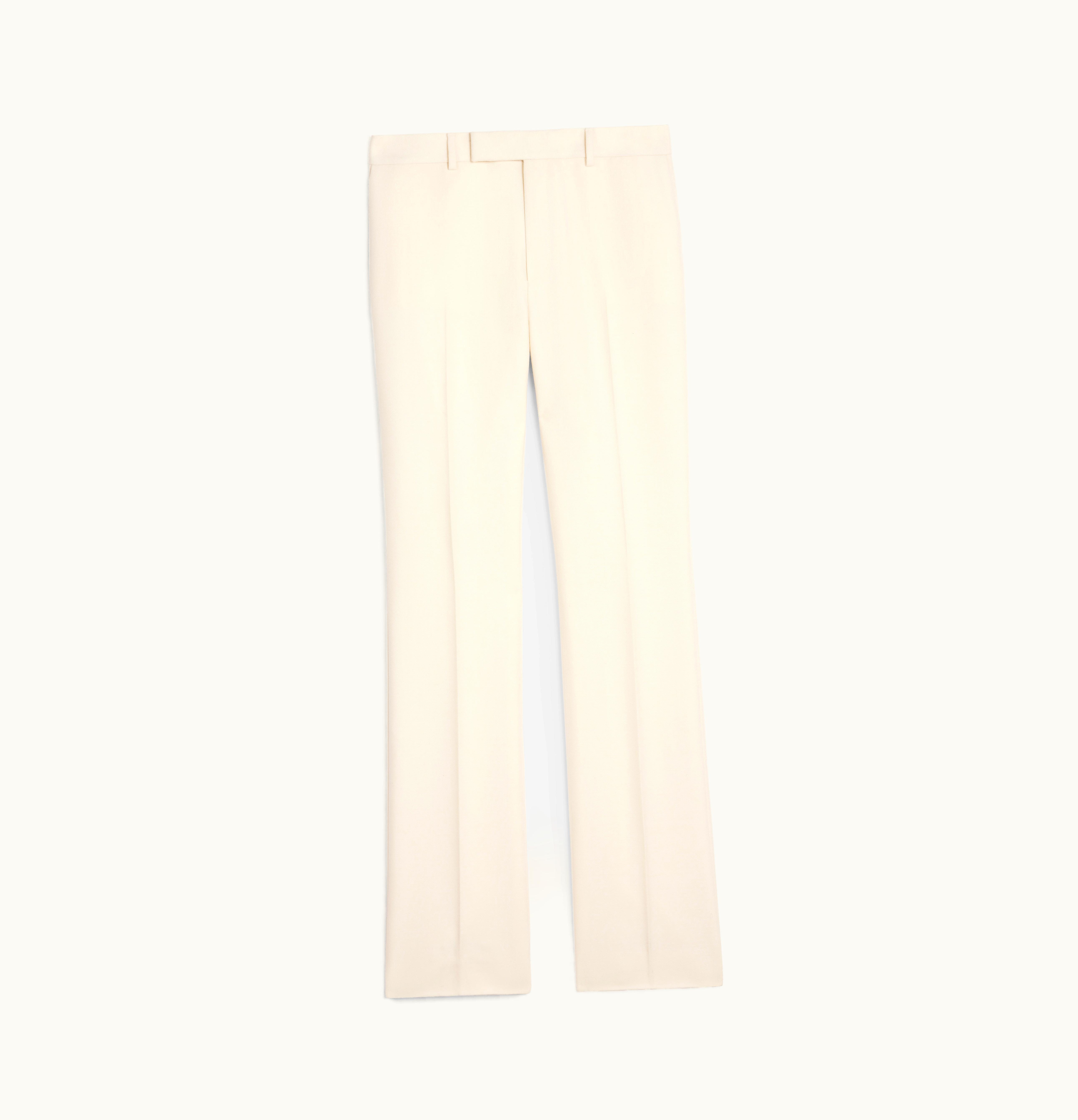 Celine Celine Flared Pants In Mohair Wool Off White