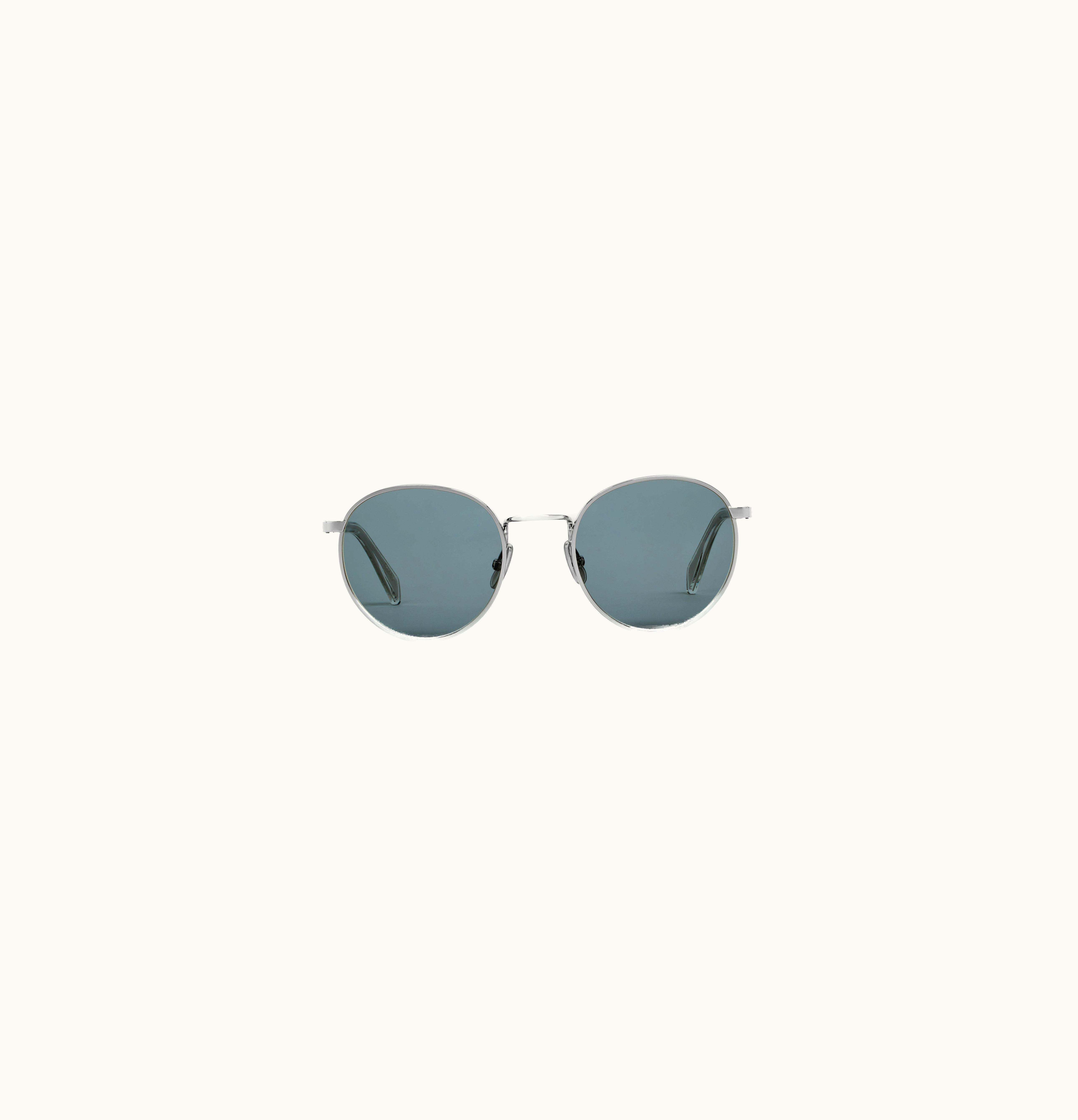 Celine Celine Metal Frame 06 Sunglasses In Metal Silver / Blue