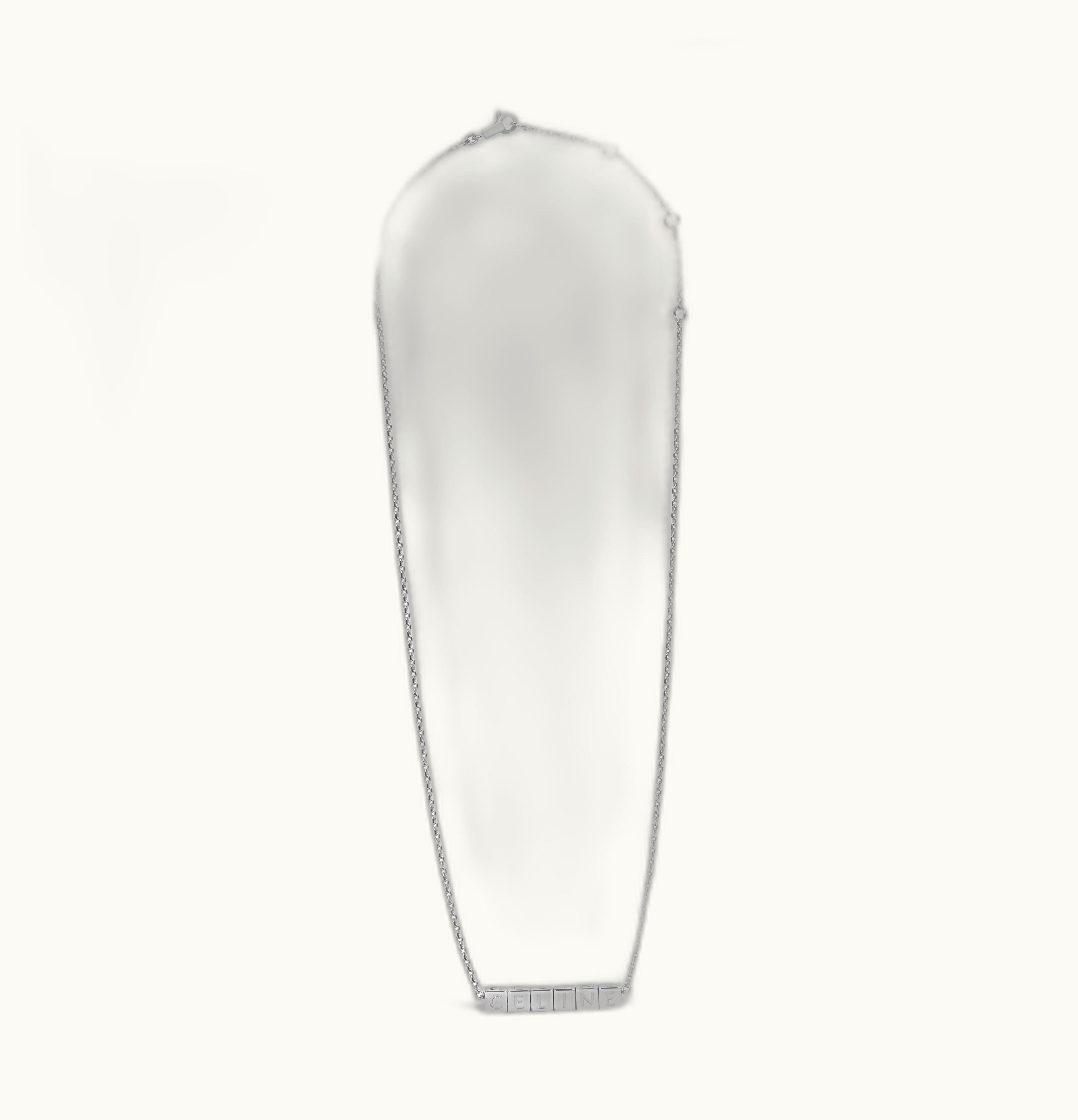 Celine Celine Necklace In Brass With Rhodium Finish Silver