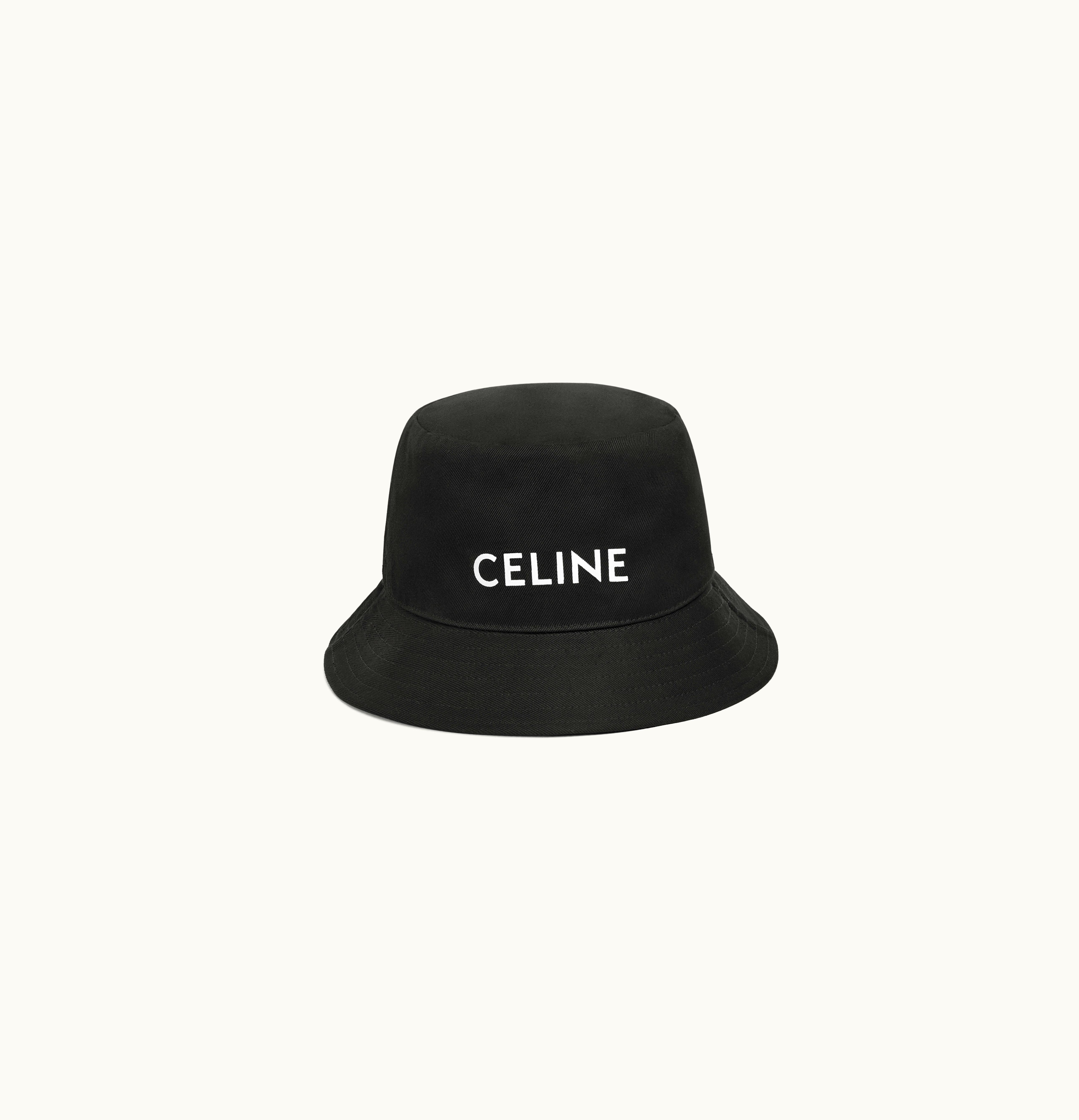 Celine Celine Bucket Hat In Gabardine Cotton Ultra Black