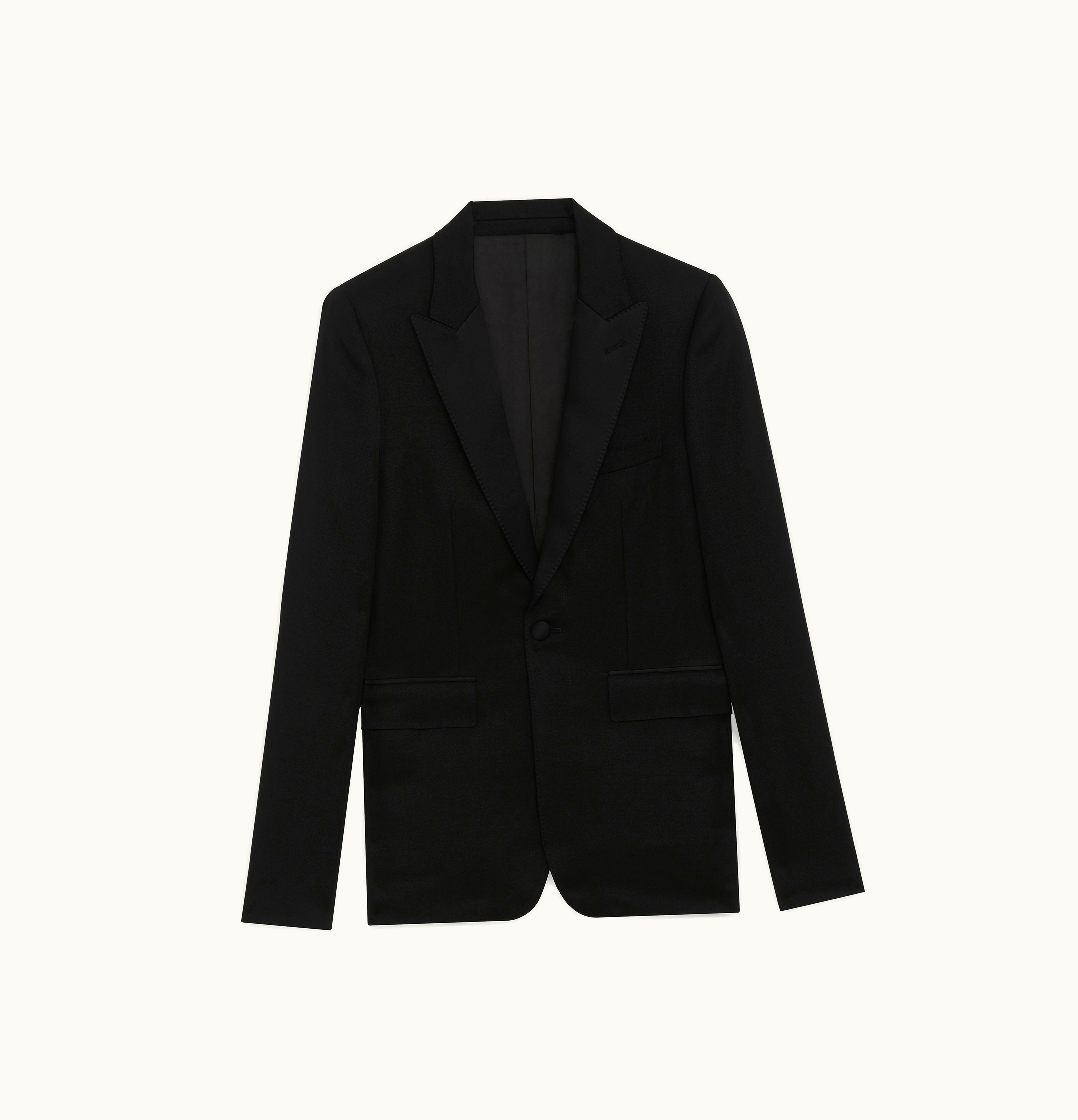 Celine Celine Tailored Wool Jacket In Ultra Black