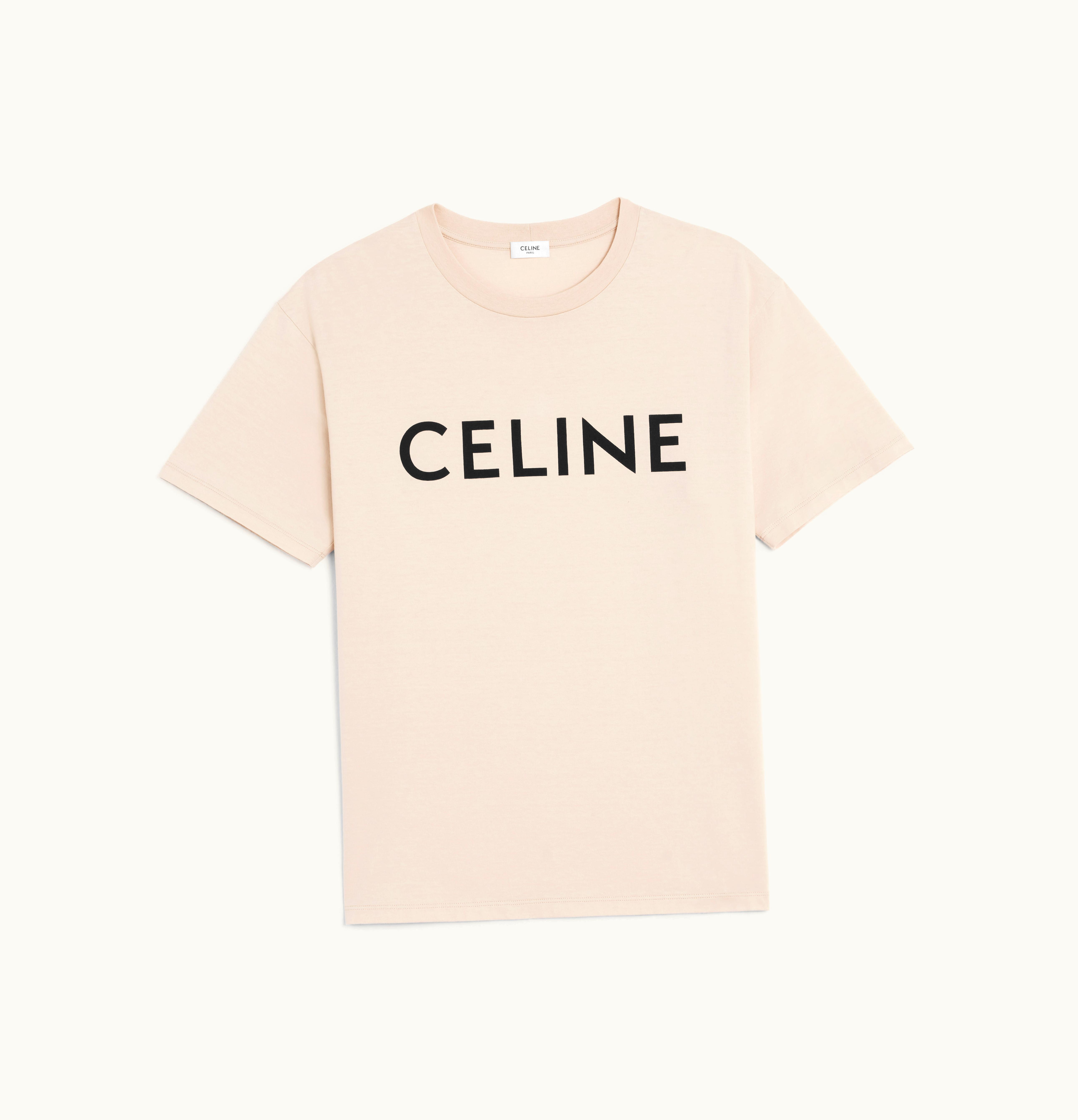 Celine Celine Loose T-Shirt In Cotton Jersey Champagne/Noir