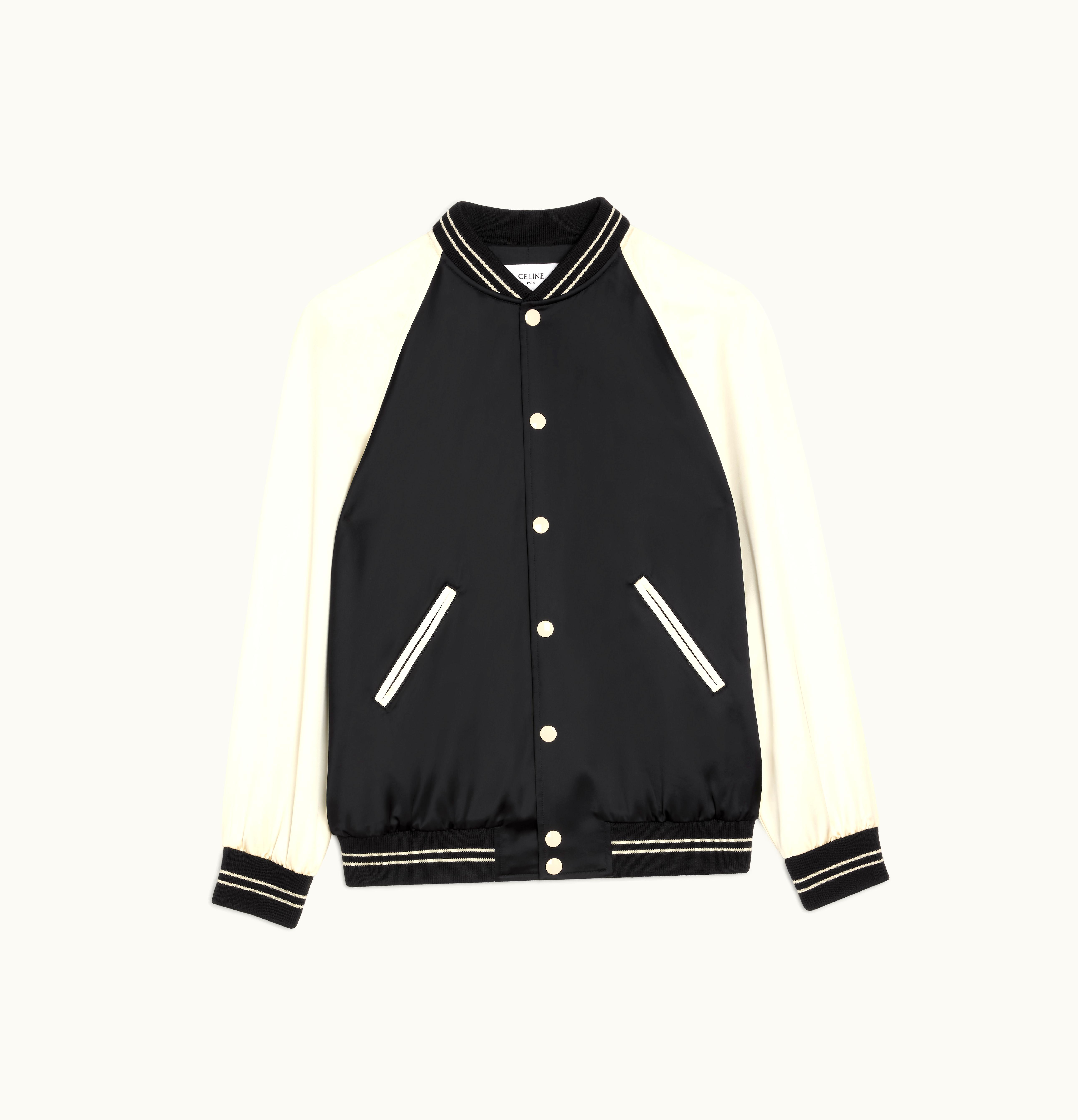 Celine Celine Oversized Lost Paradise Teddy Jacket In Satin Black