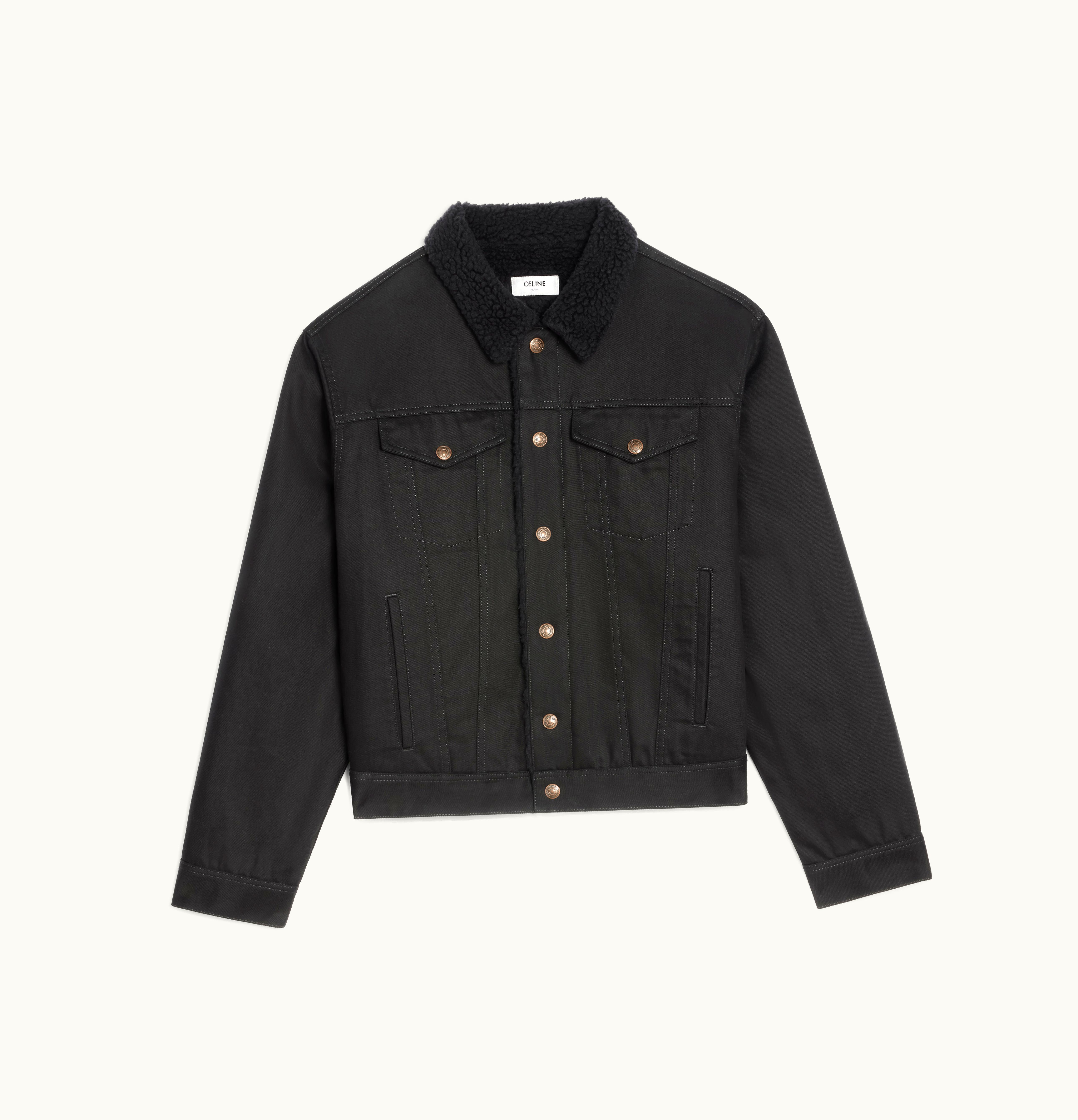 Celine Celine Trucker Jacket In Pure Black Wash Denim Vintage Pure Black