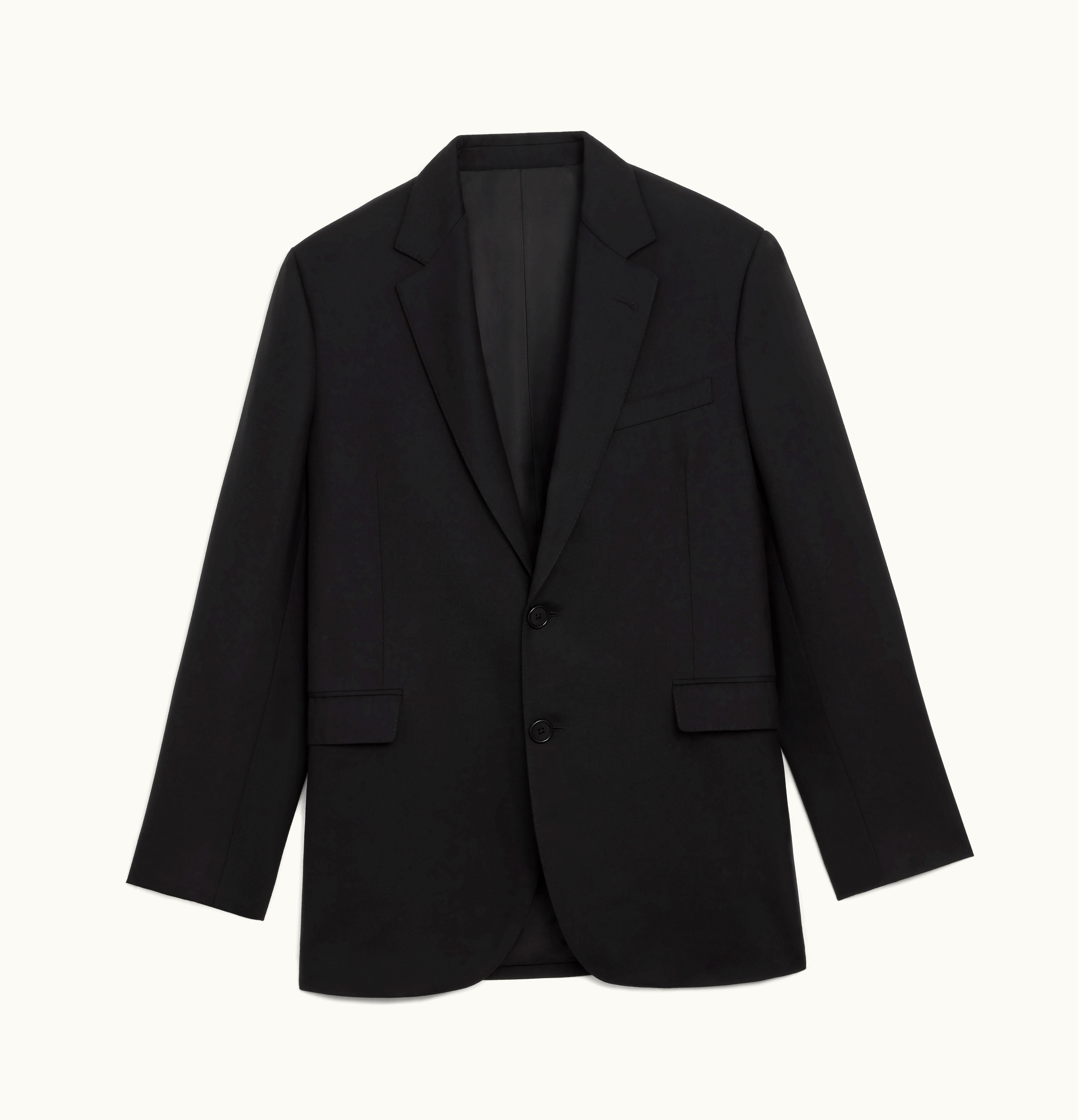 Celine Celine Boxy Jacket In Gabardine Wool Black