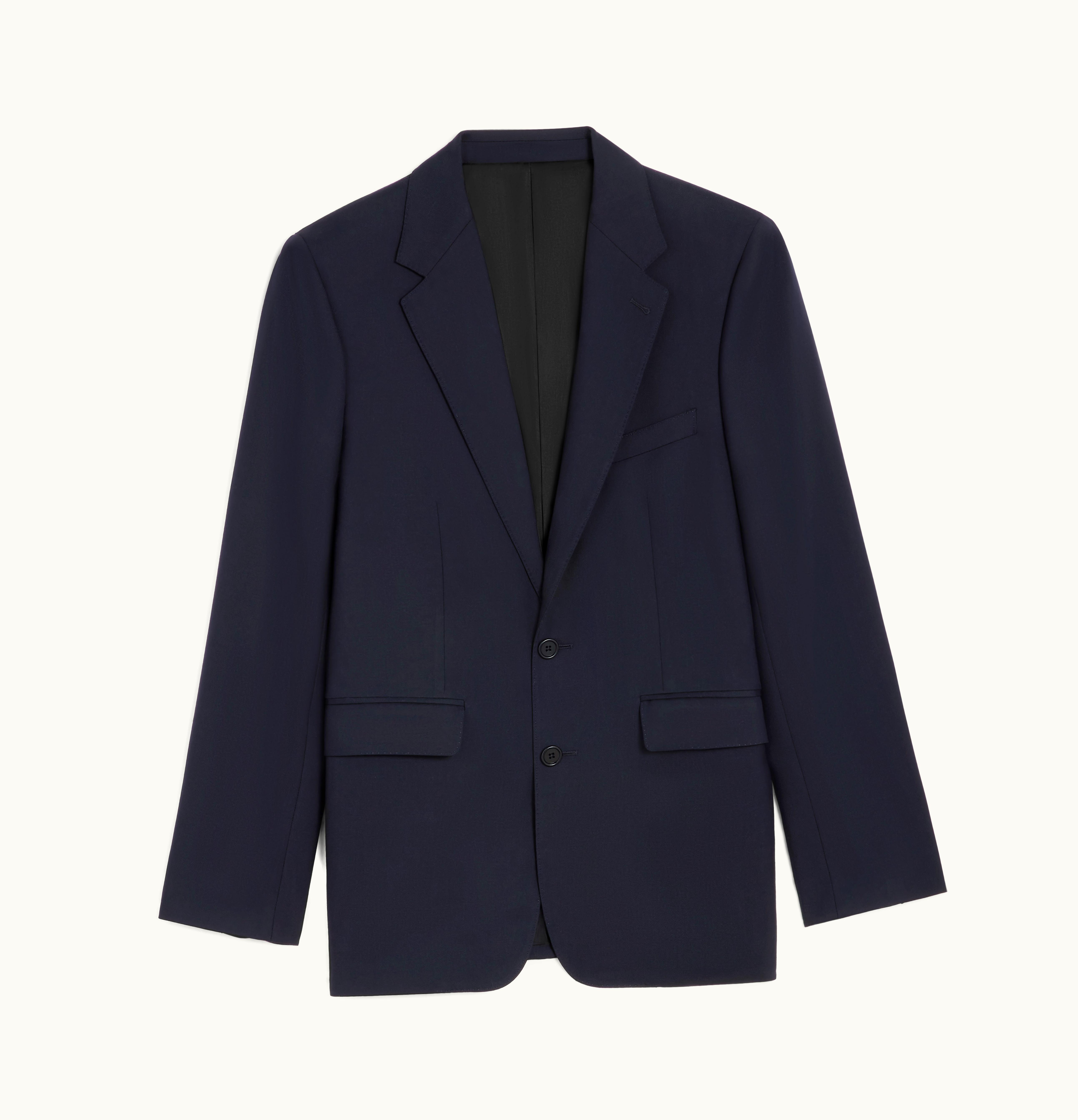 Celine Celine Classic Jacket In Wool Gabardine Navy