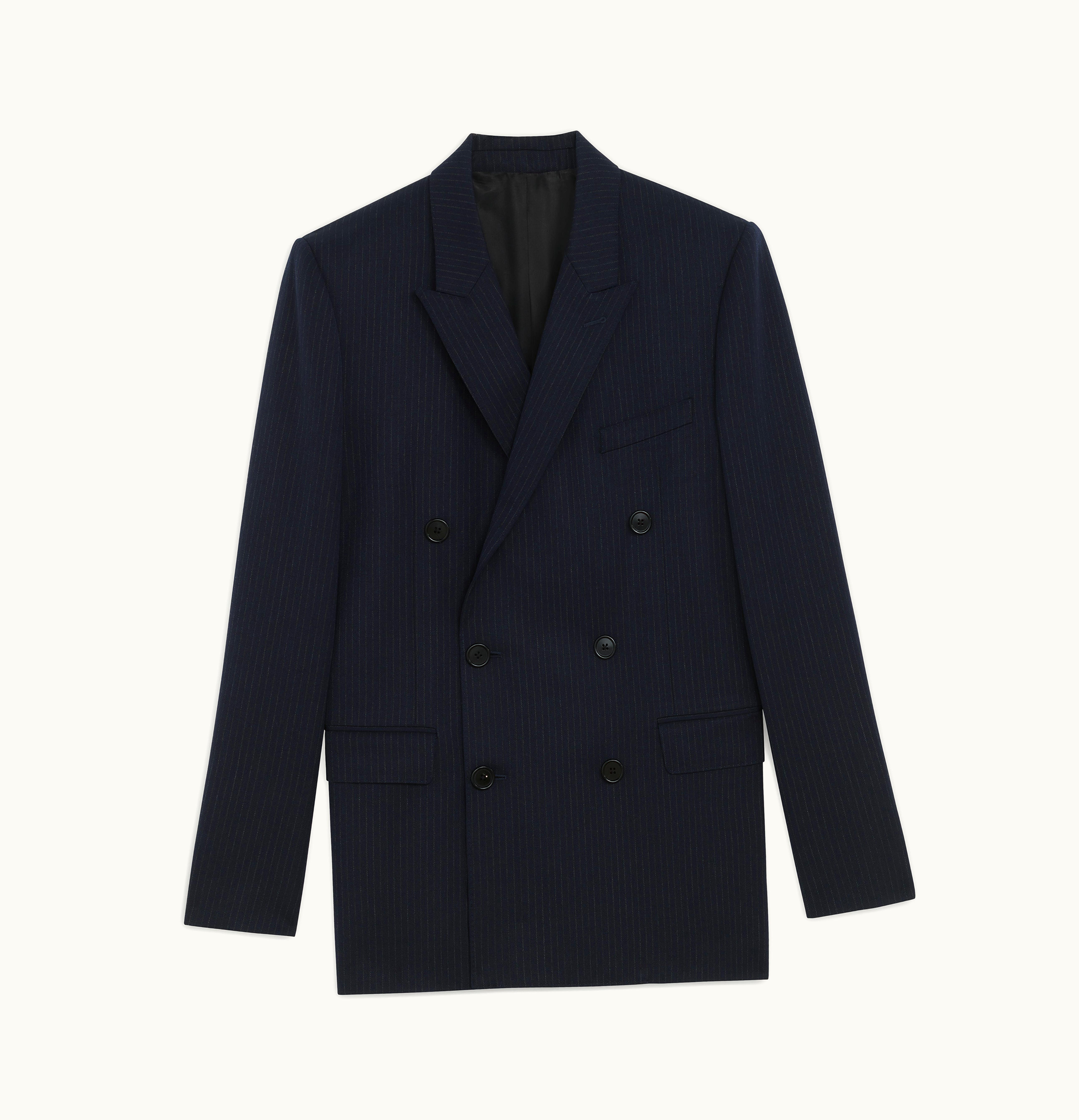 Celine Celine Rectangle Jacket With Tennis Stripe Navy