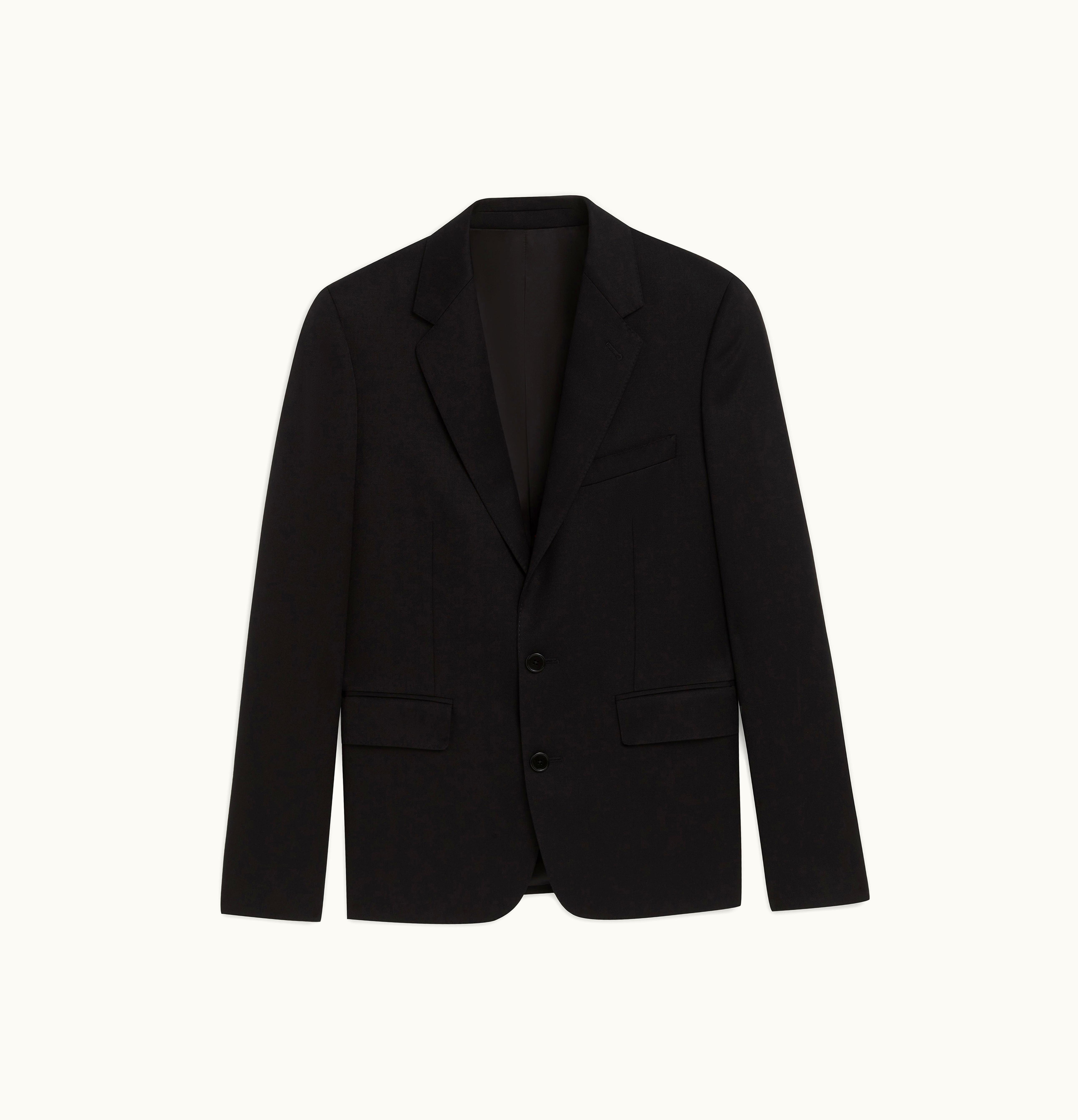 Celine Celine Classic Wool Jacket In Grain De Poudre Ultra Black