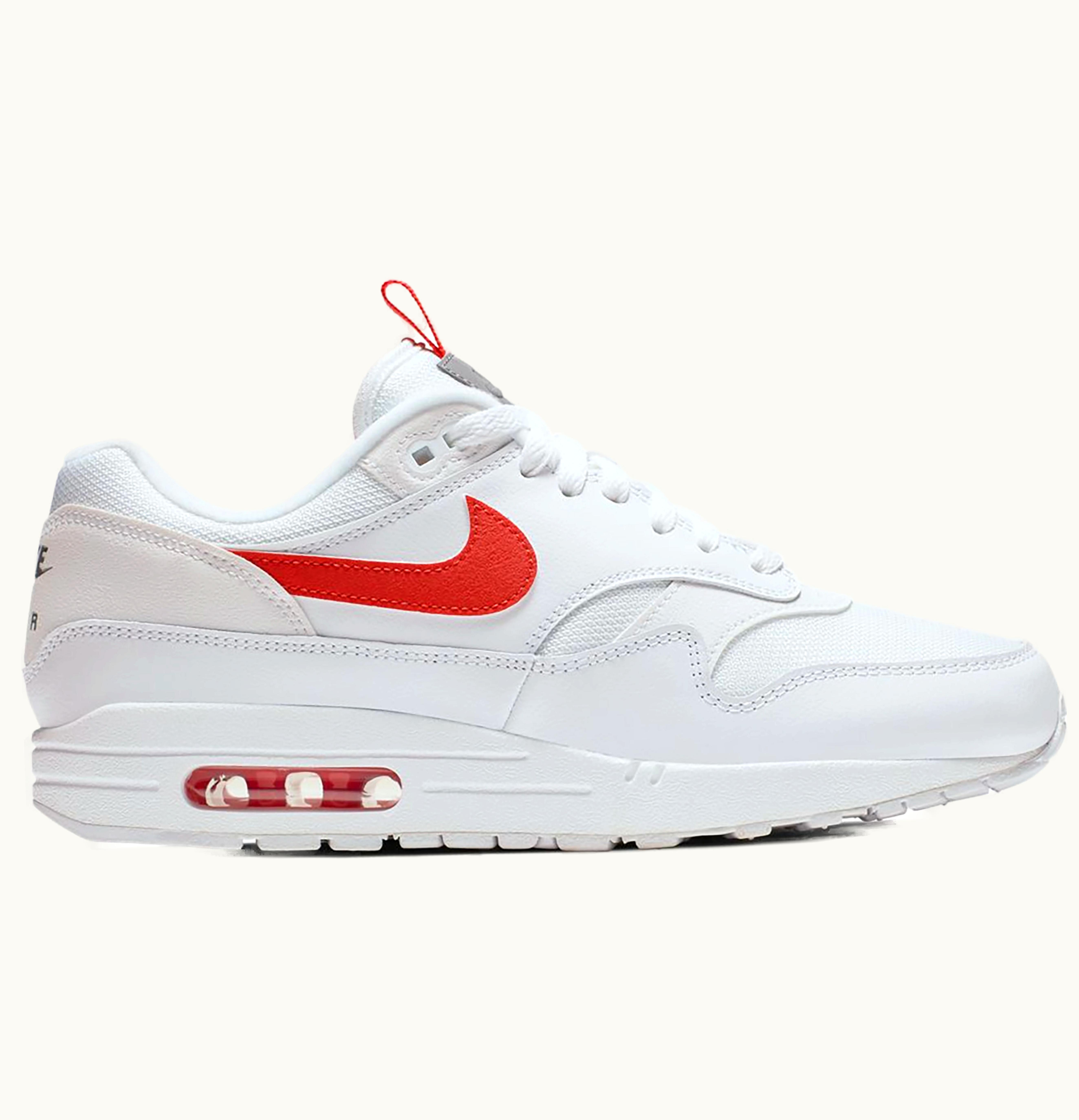 Nike Nike Air Max 1 Tongue Tab White Team Orange