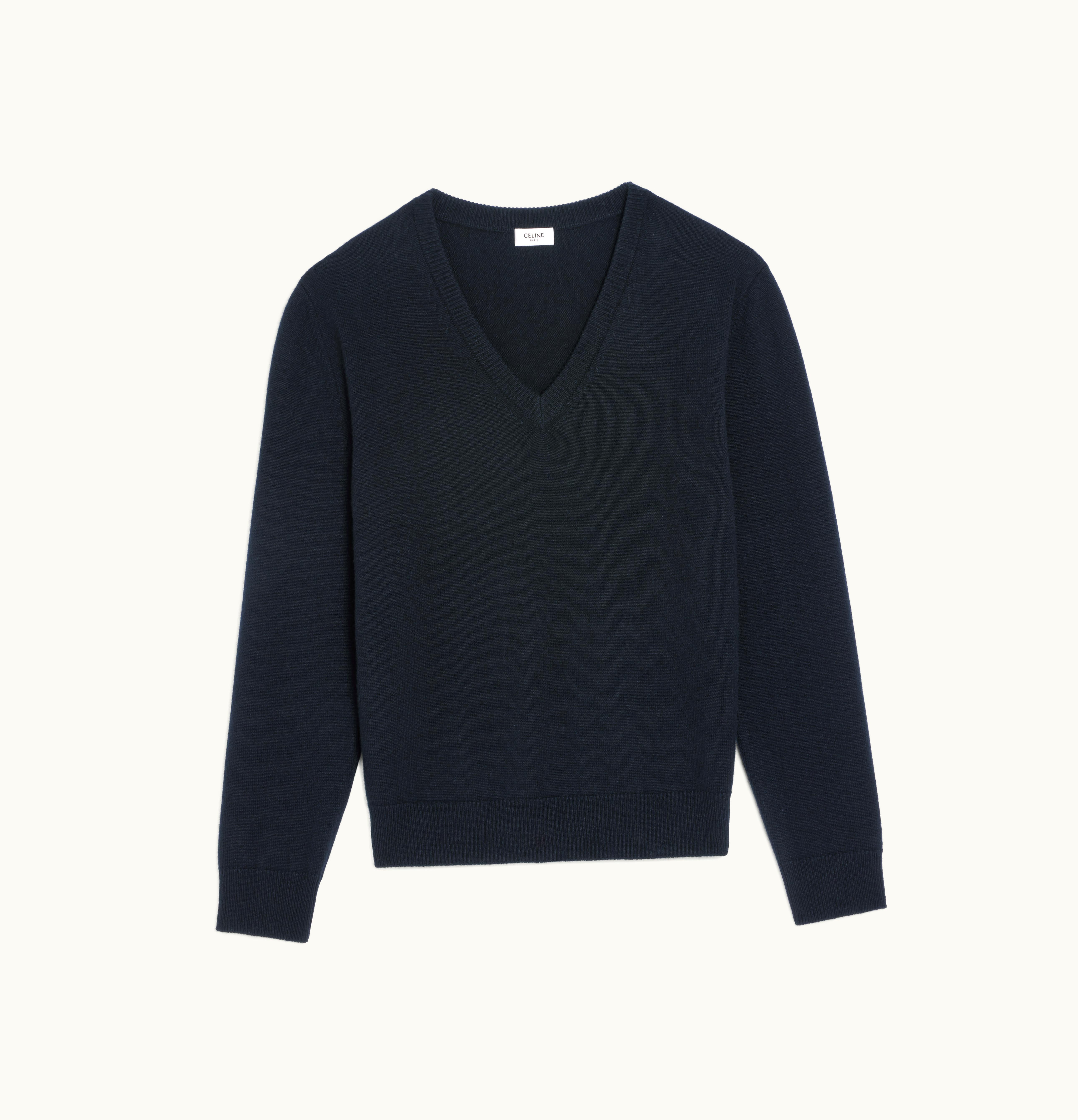 Celine Celine V-Neck Sweater In Heritage Cashmere Black