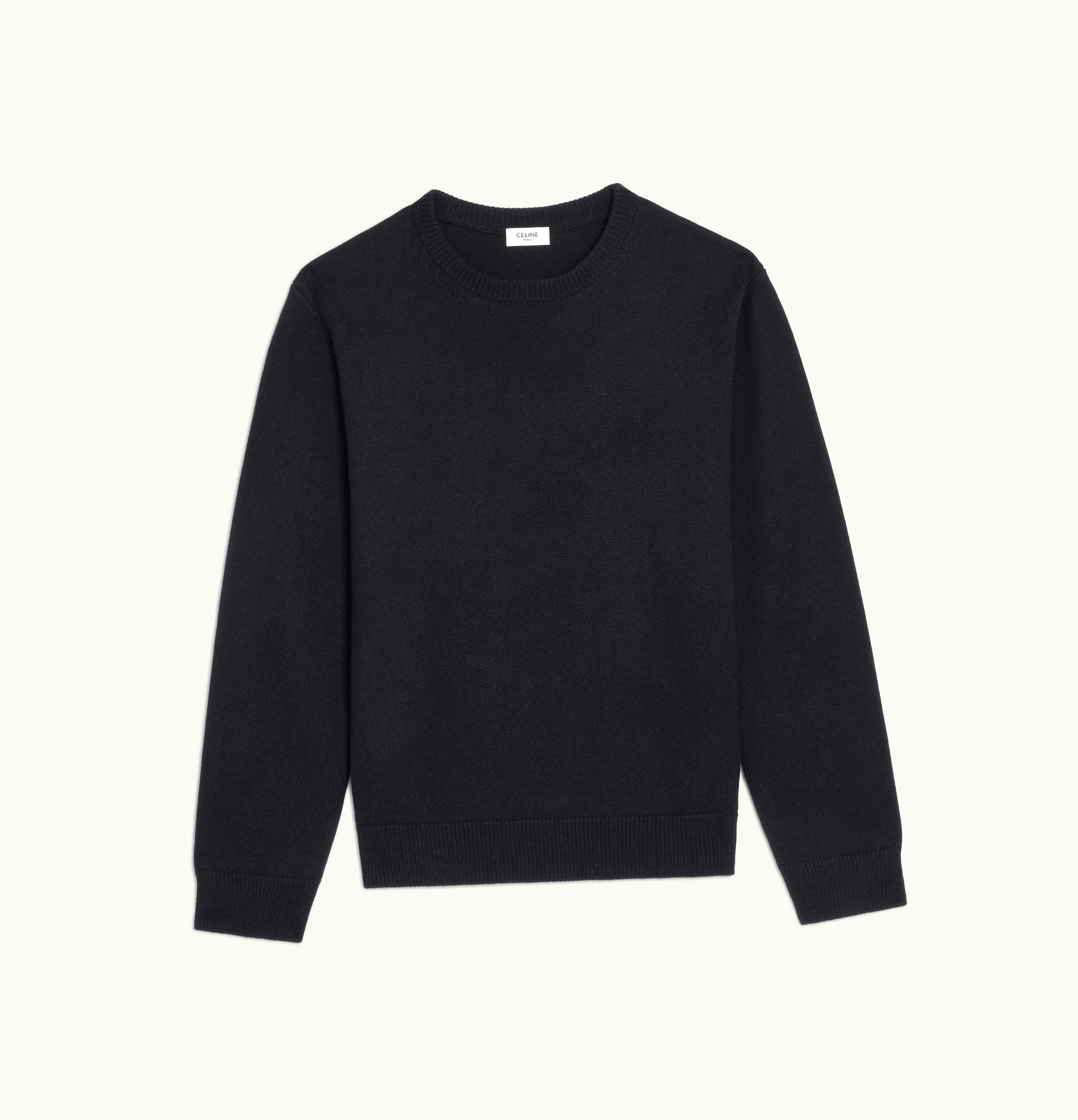 Celine Celine Crew Neck Sweater In Heritage Cashmere Black
