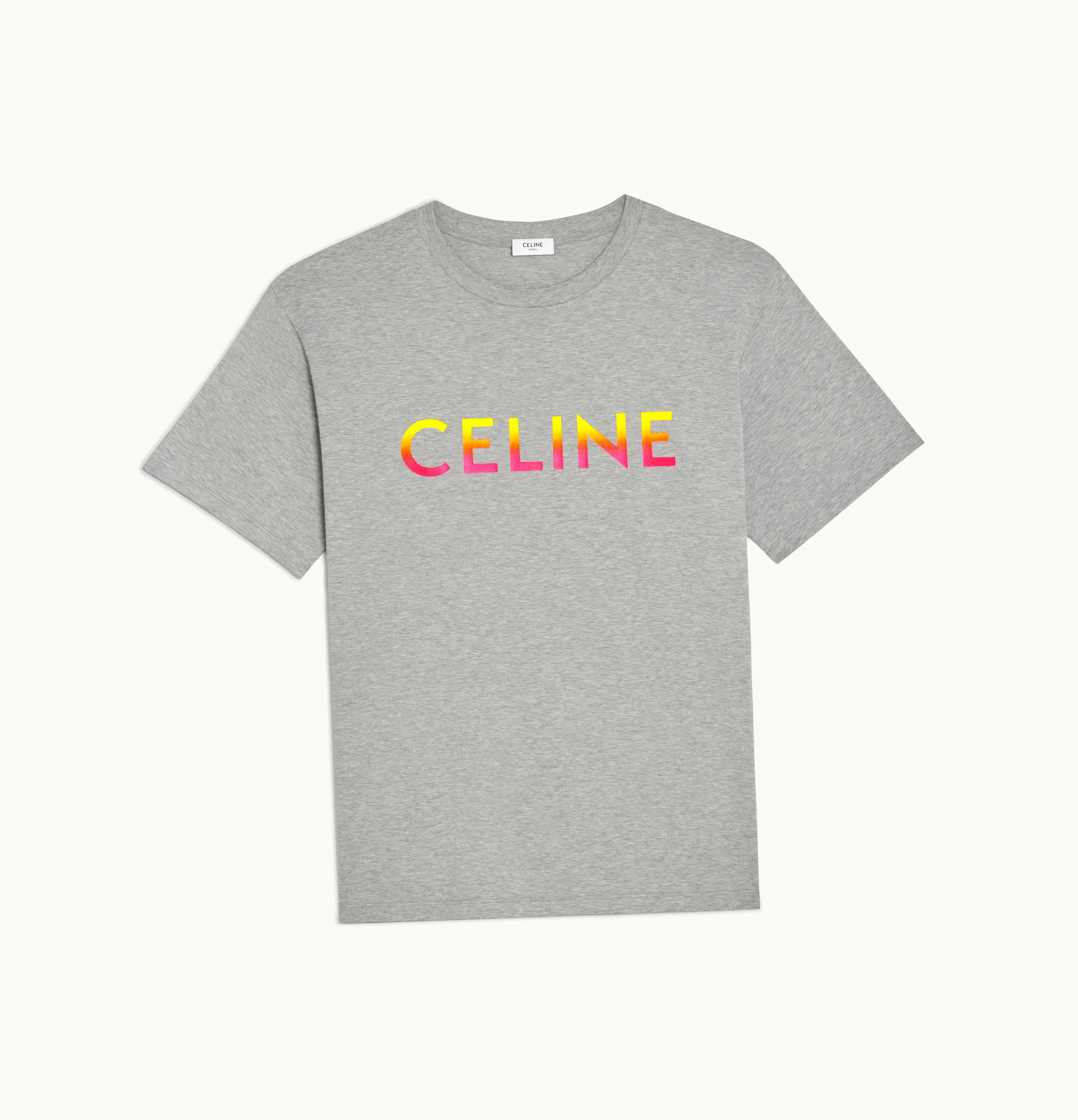 Celine Celine Loose Celine T-Shirt In Cotton Jersey Grey Melange