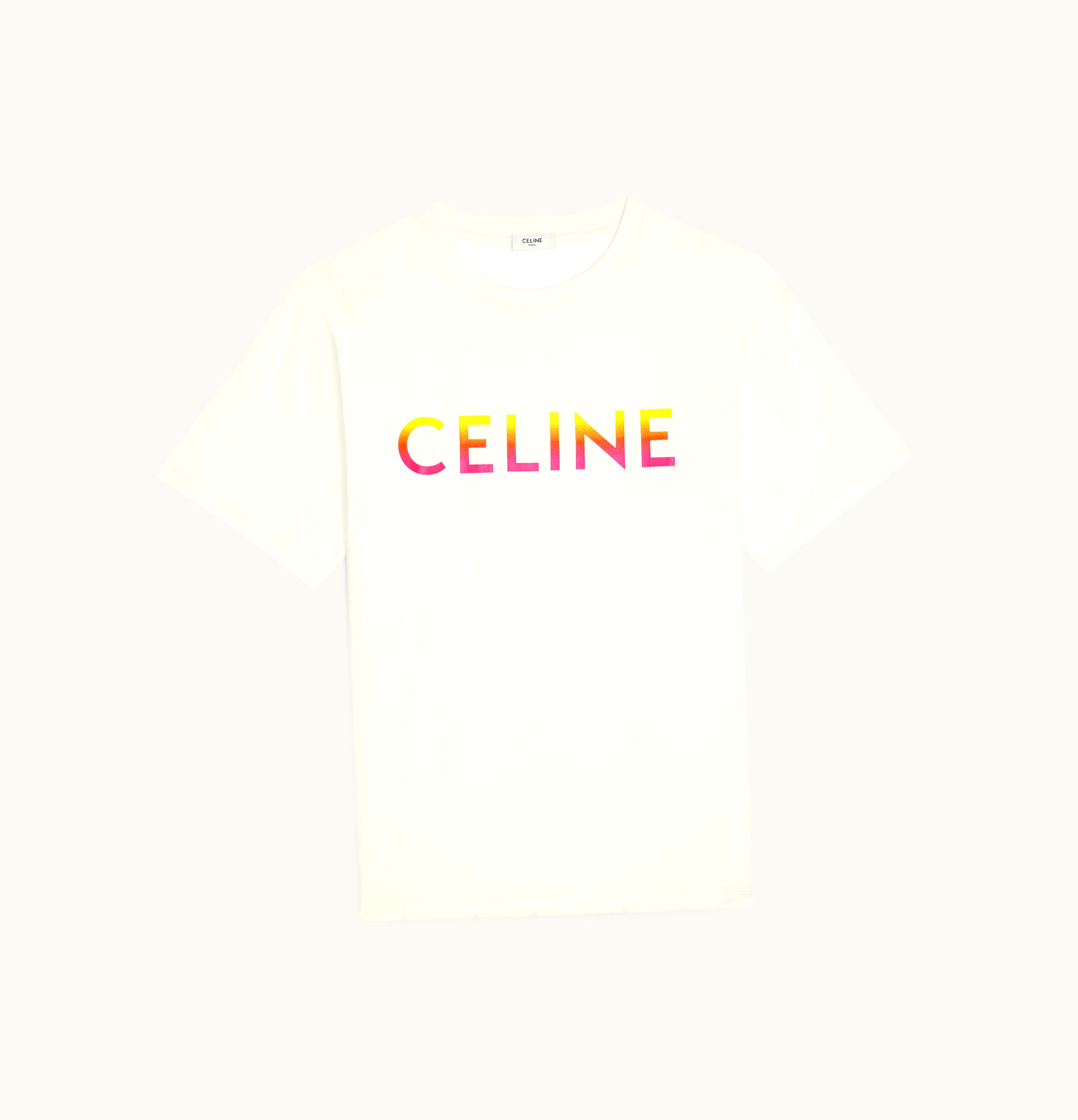 Celine Celine Loose Celine T-Shirt In Cotton Jersey Ecru
