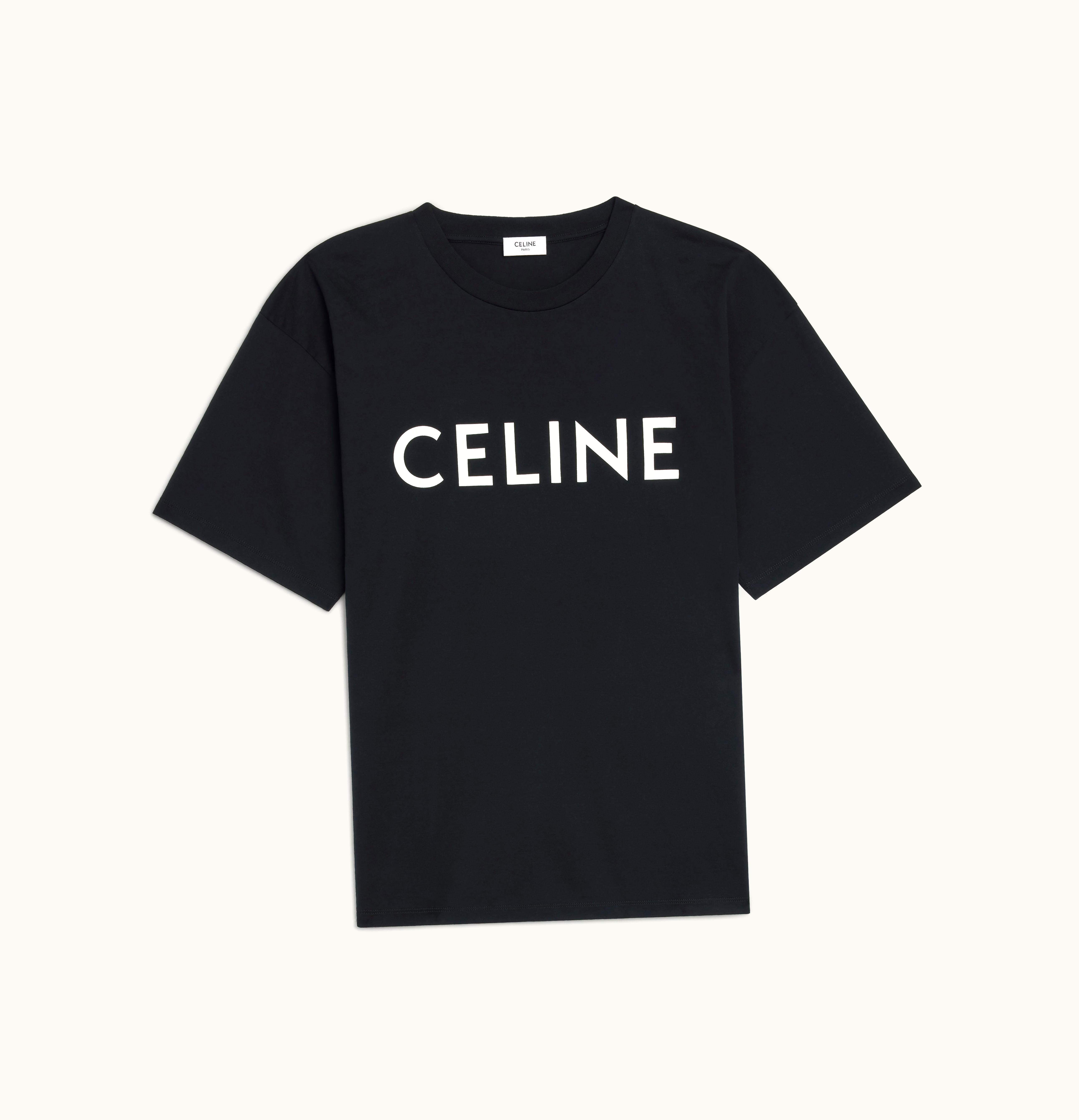 Celine Celine Crew Neck Loose T-Shirt In Cotton Jersey Black
