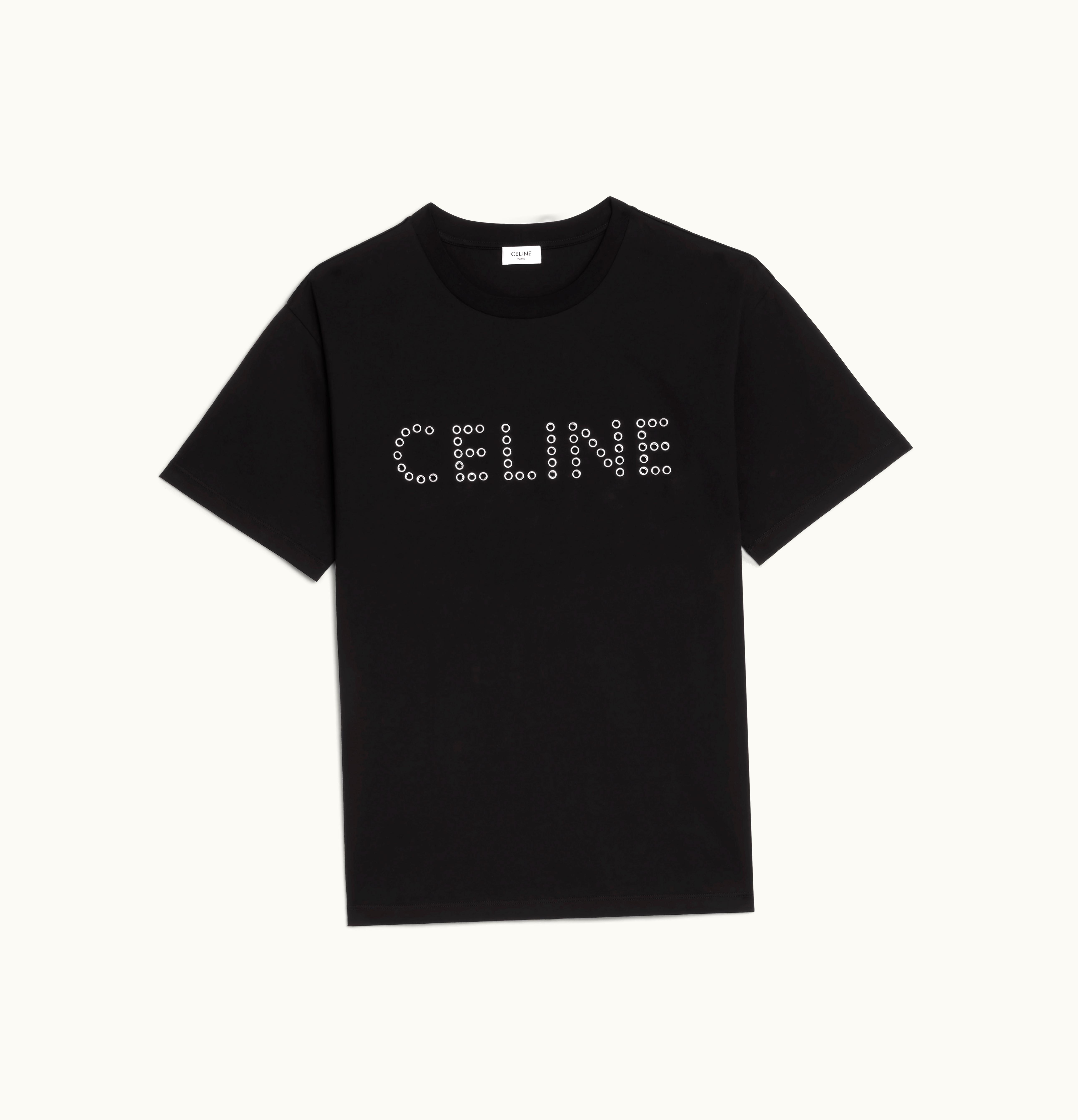 Celine Celine Loose Celine T-Shirt In Cotton Jersey Black / Silver
