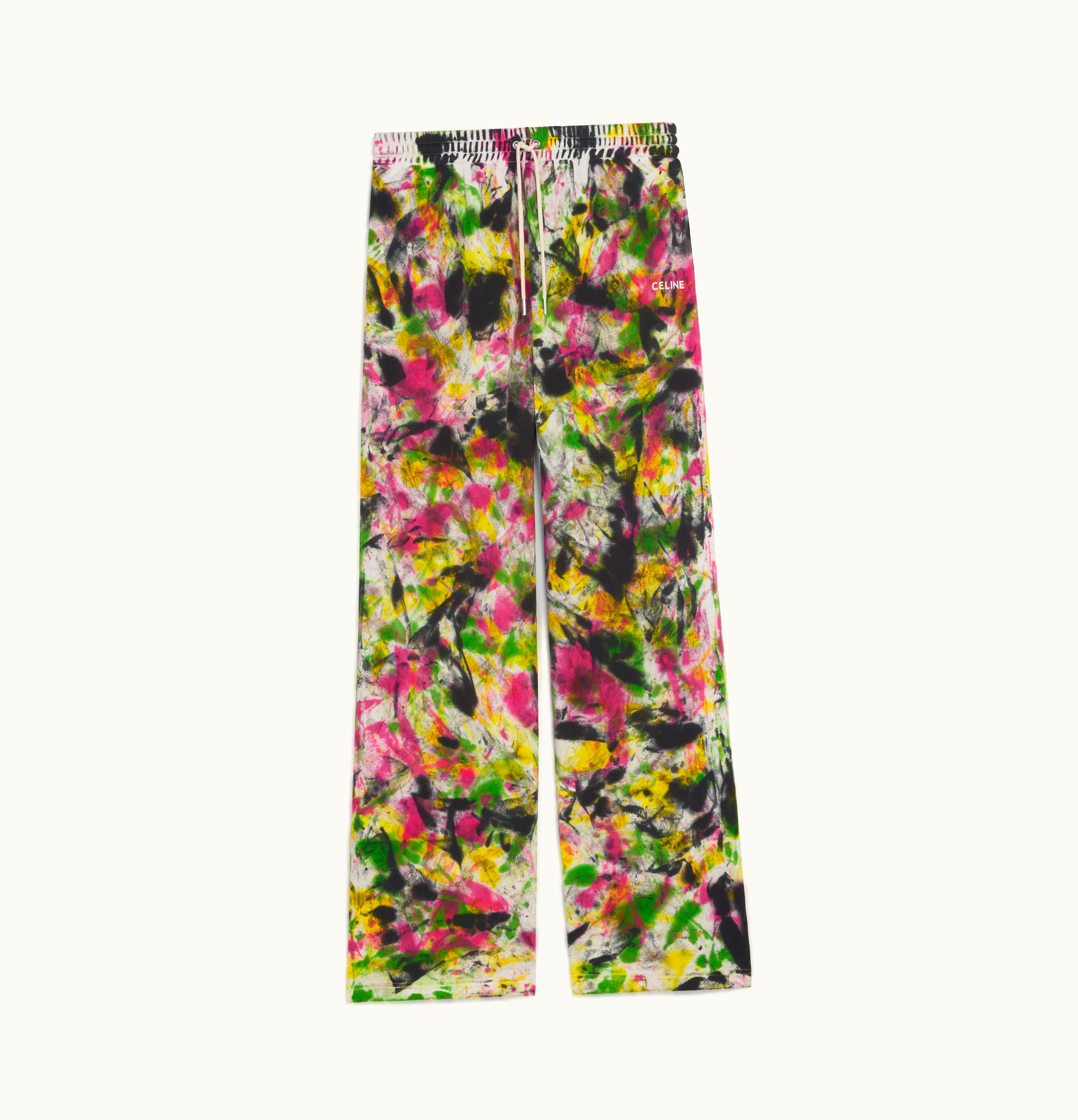 Celine Celine Flared Celine Track Pants In Double Face Jersey Multicolor