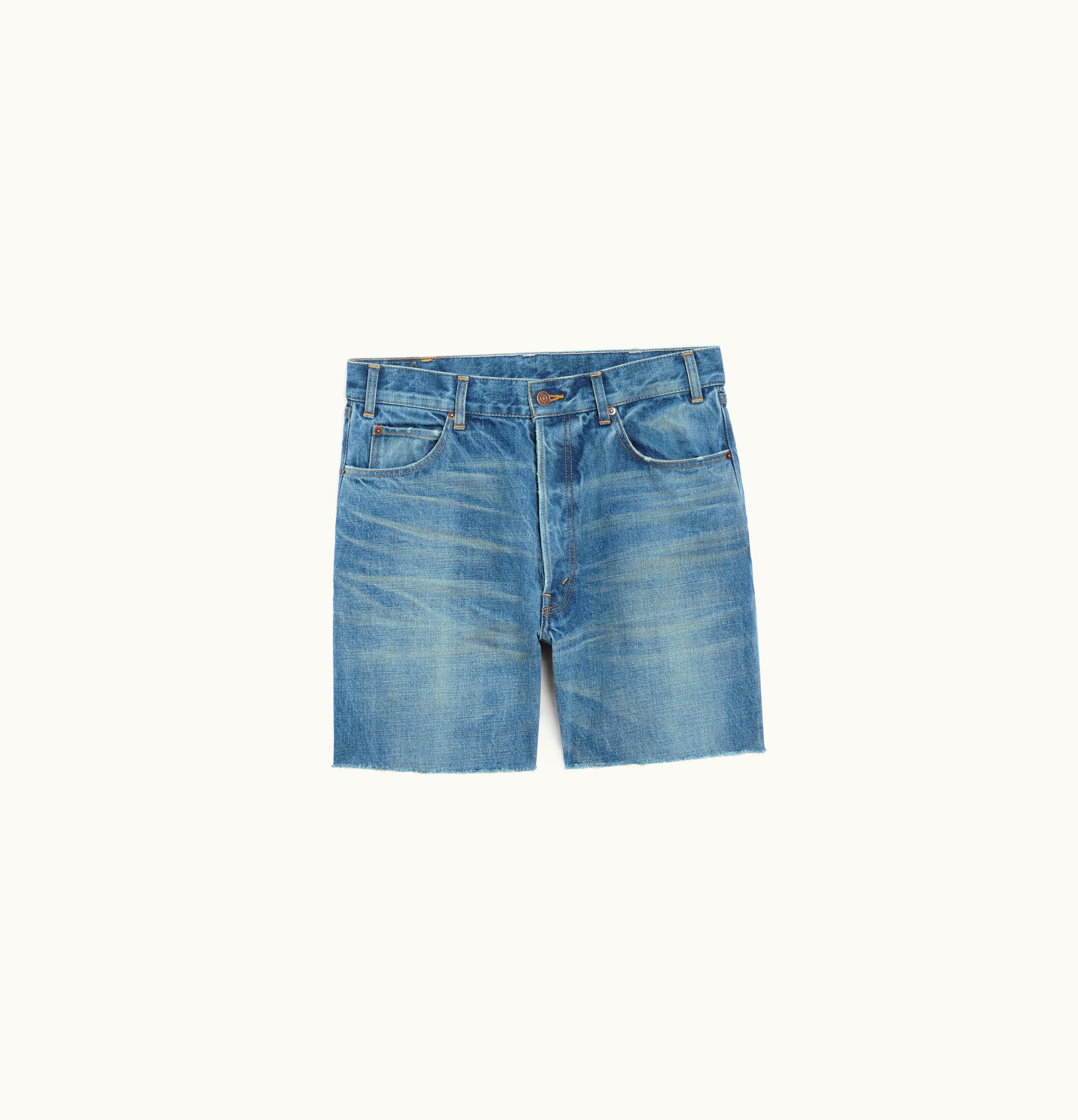Celine Celine Wesley Shorts In Union Wash Denim Vintage Union Wash