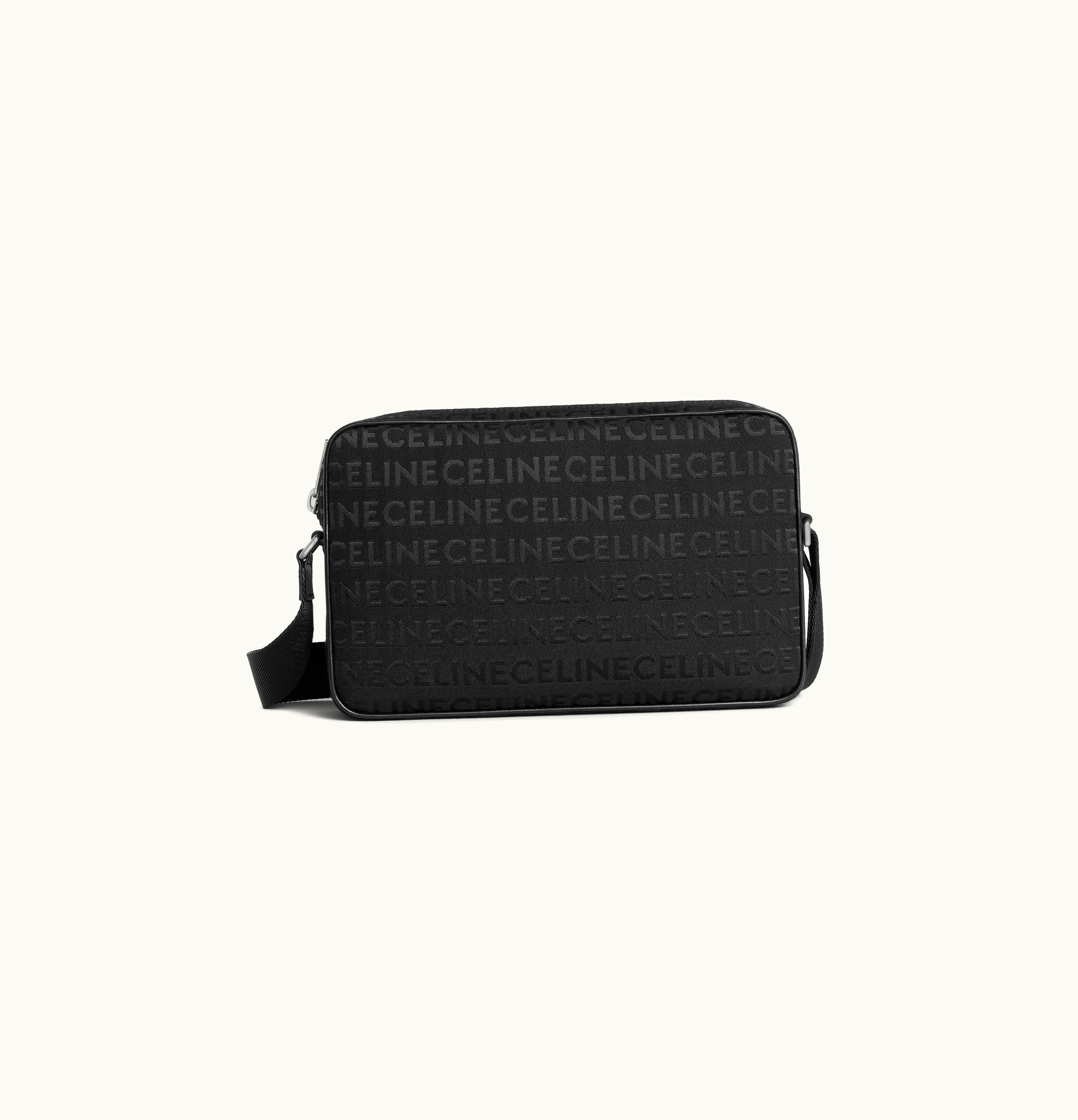 Celine Celine Medium Messenger Bag In Celine All Over Jacquard Black