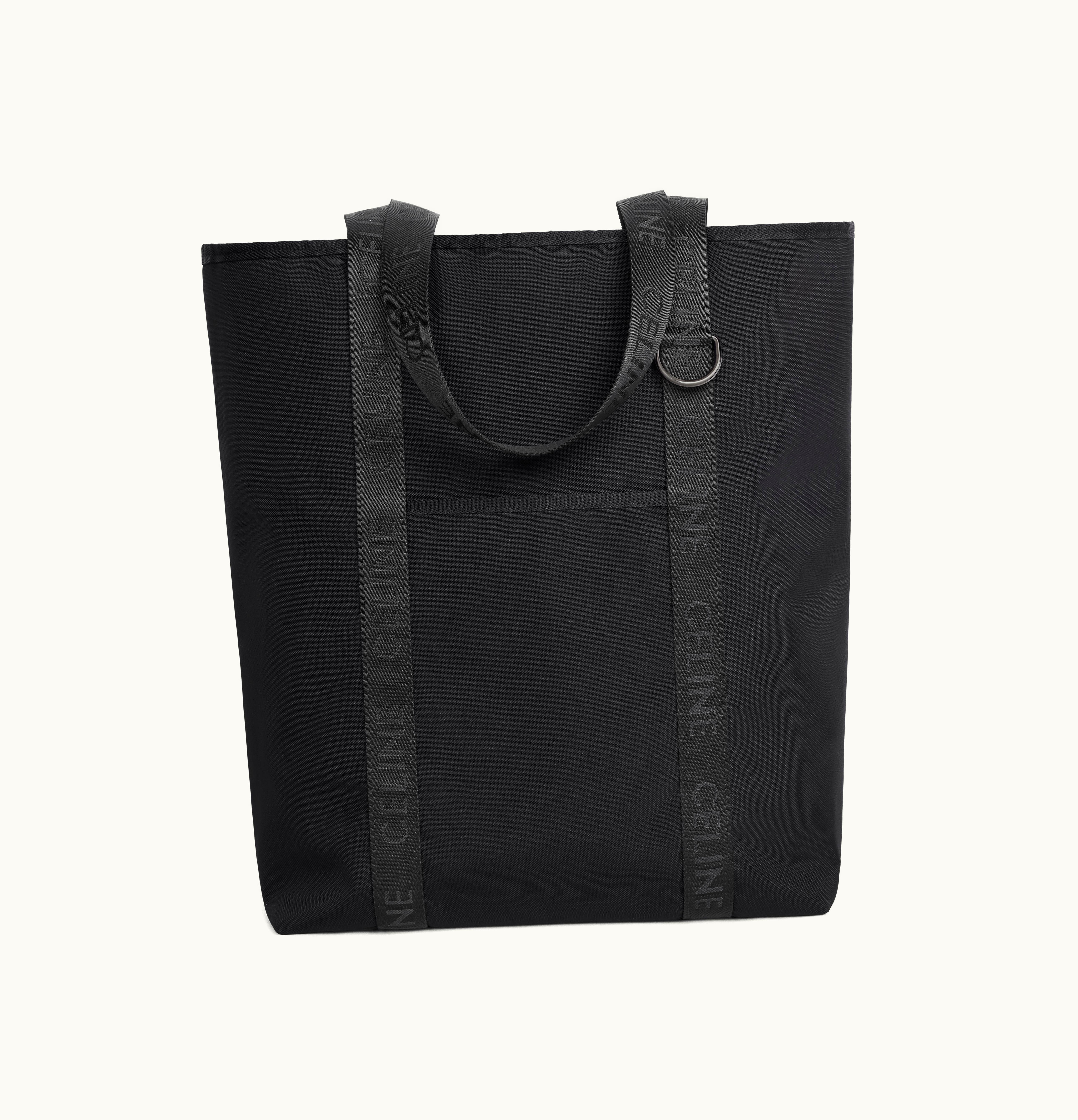 Celine Celine Vertical Cabas Trekking In Nylon Black / Black