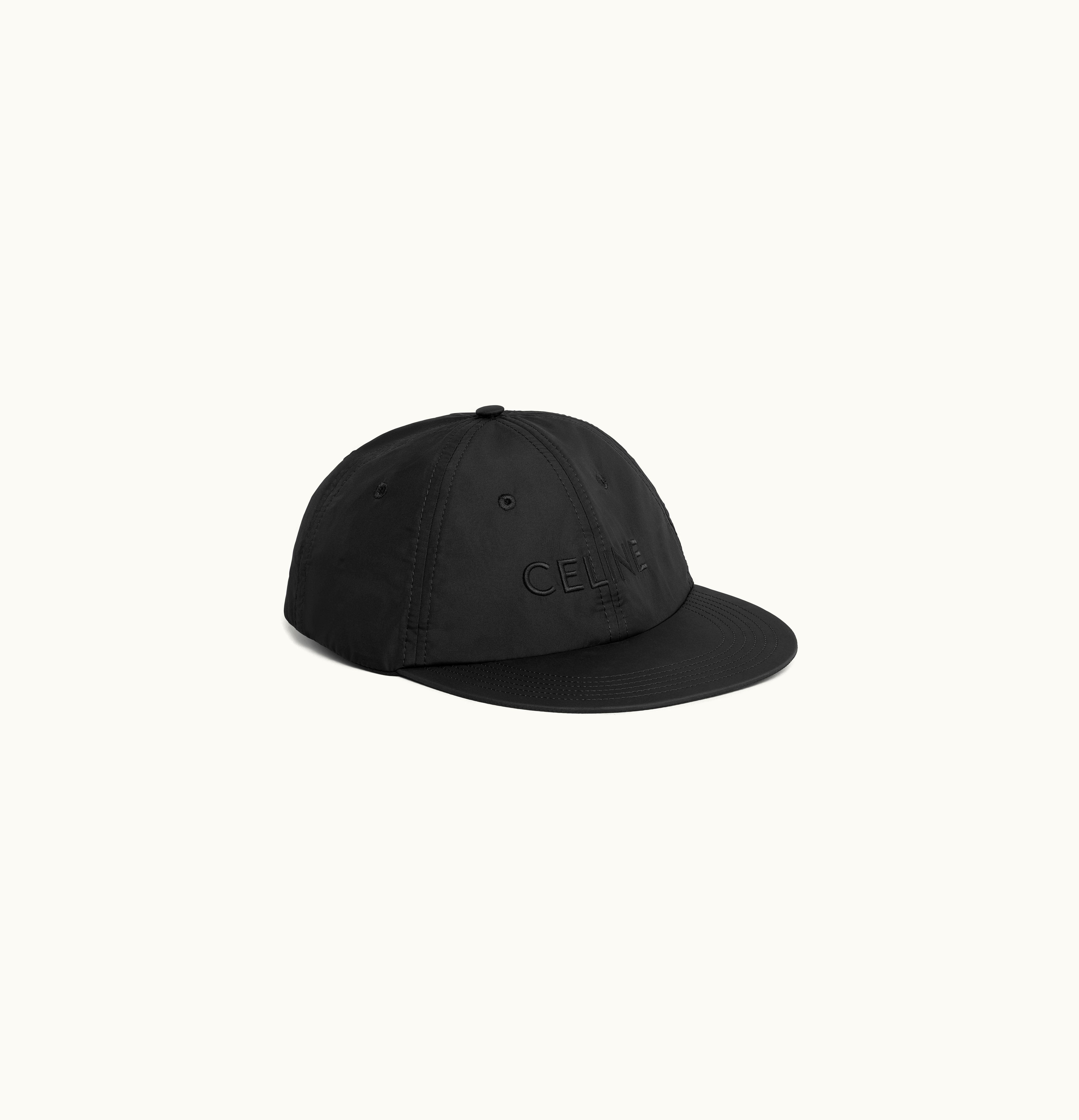Celine Celine Skate Cap In Lightweight Nylon Black