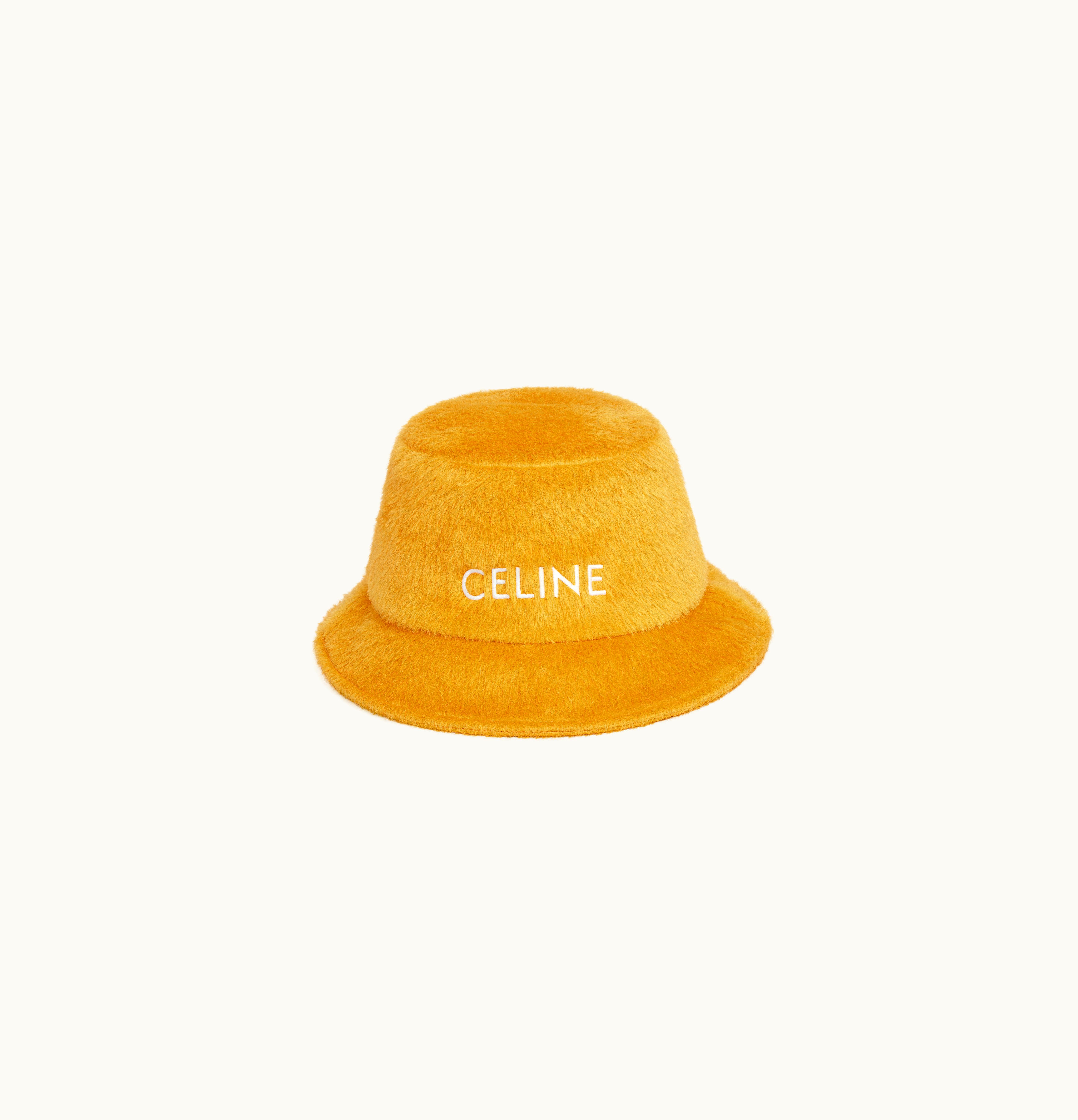 Celine Celine Bucket Hat In Fuzzy Wool Soleil