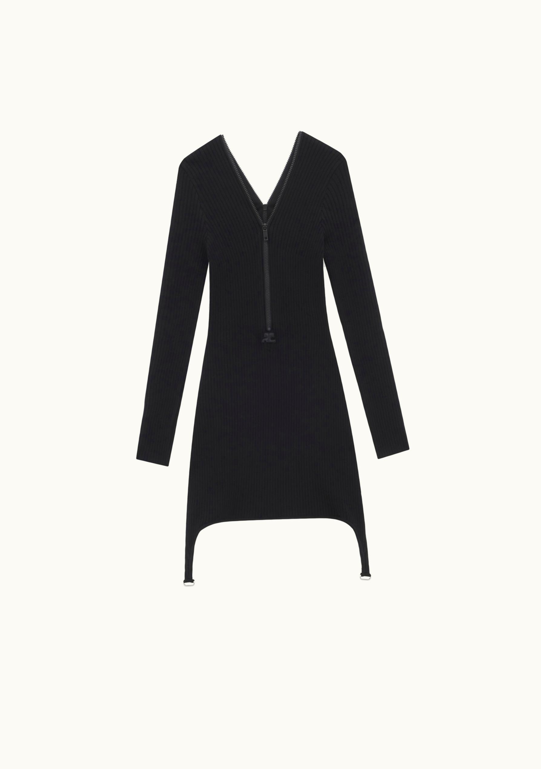 Courrèges Courrèges Rib Knit Zipped Dress