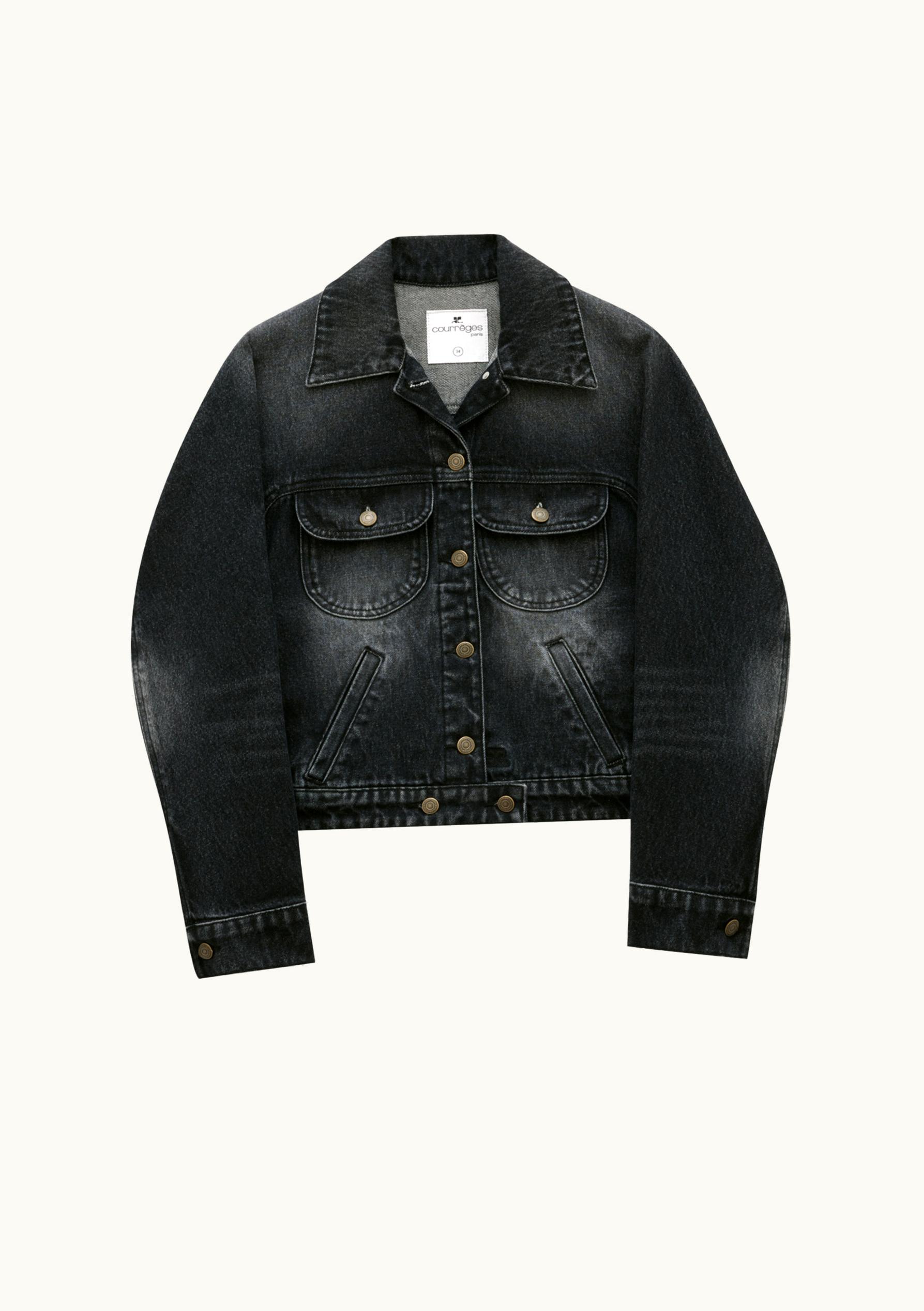 Courrèges Courrèges Circle Black Denim Jacket