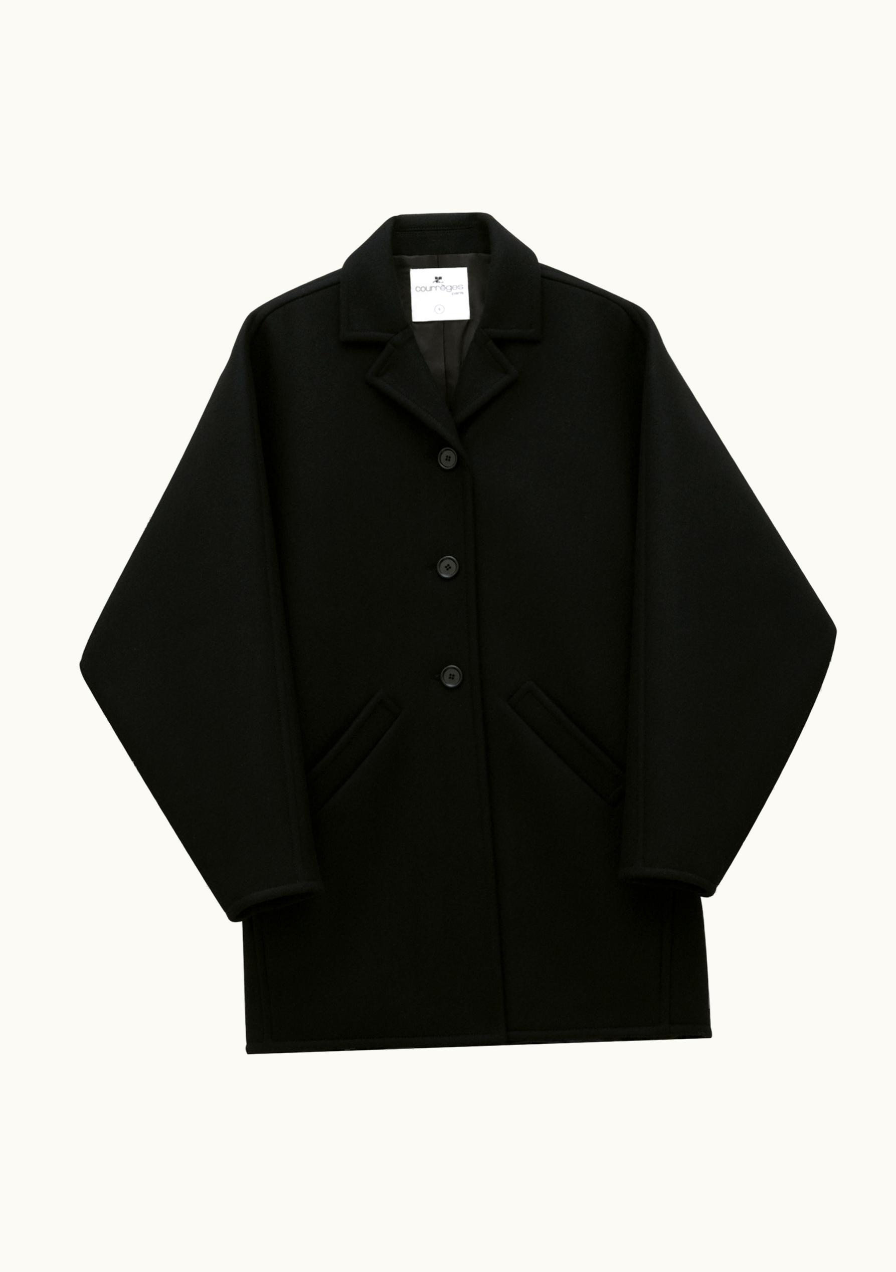 Courrèges Courrèges Short Prism Wool Coat