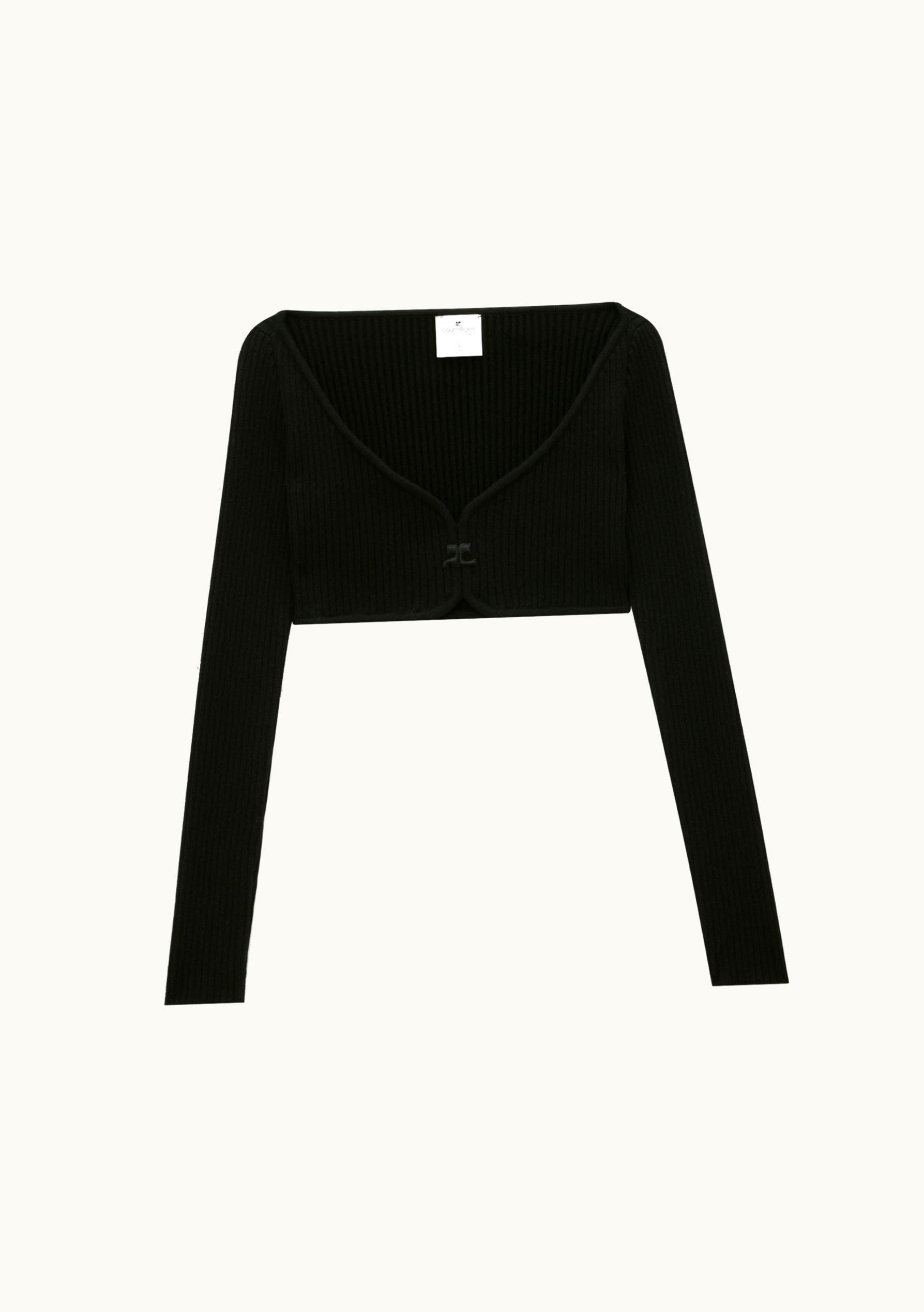 Courrèges Courrèges Swallow Cropped Rib Knit Top UZ0121398