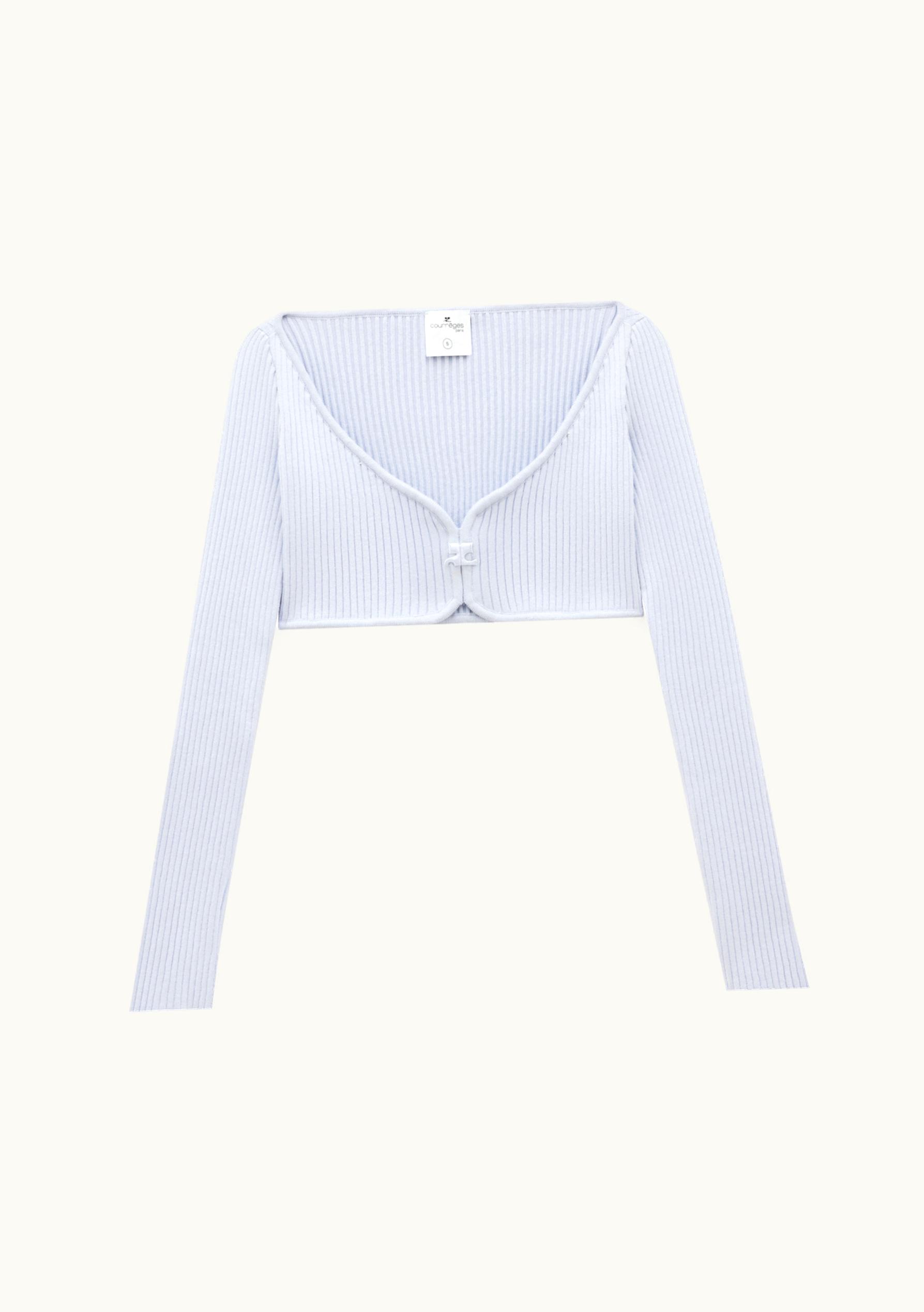 Courrèges Courrèges Swallow Cropped Rib Knit Top UZ0121504