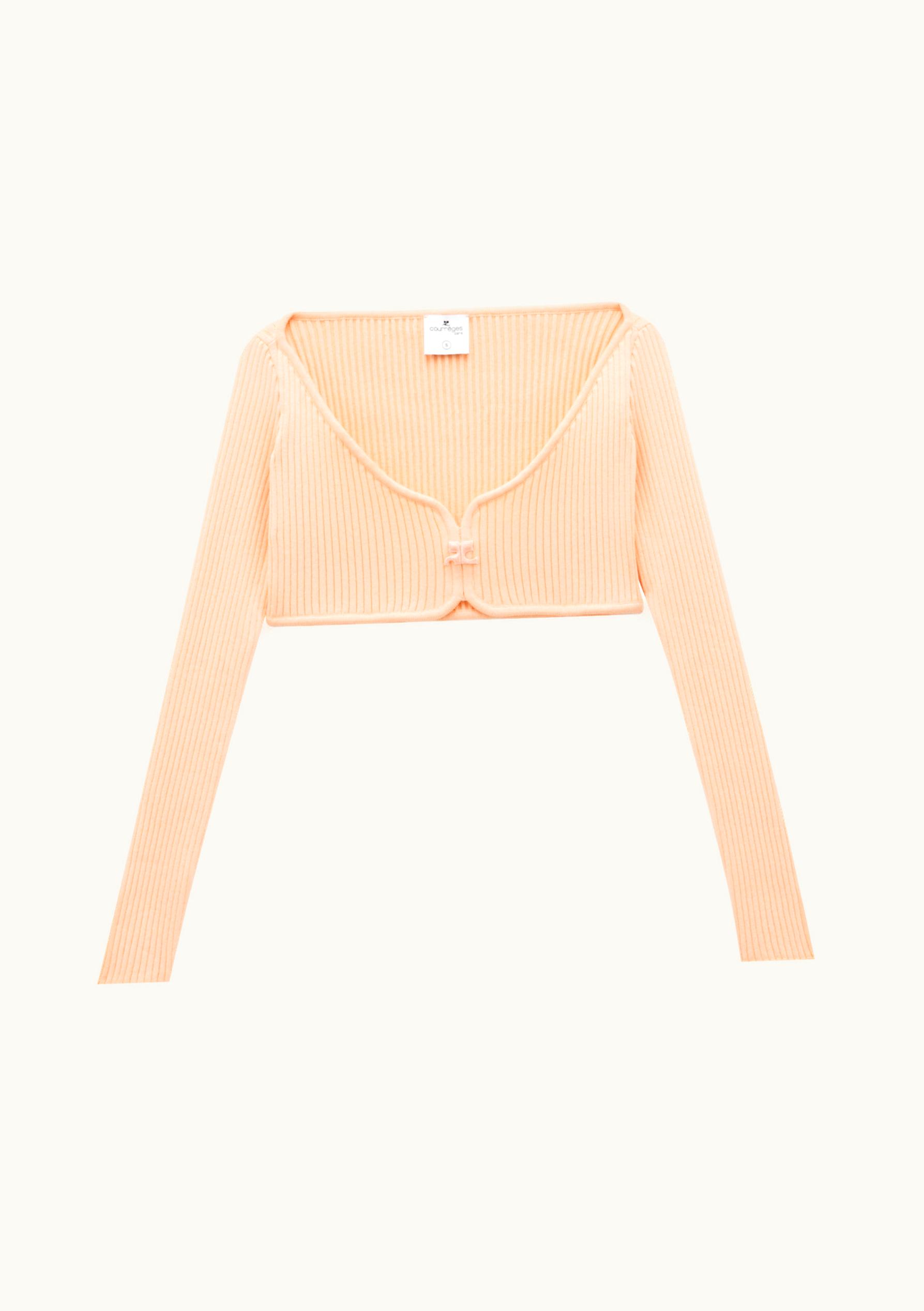 Courrèges Courrèges Swallow Cropped Rib Knit Top UZ0121505