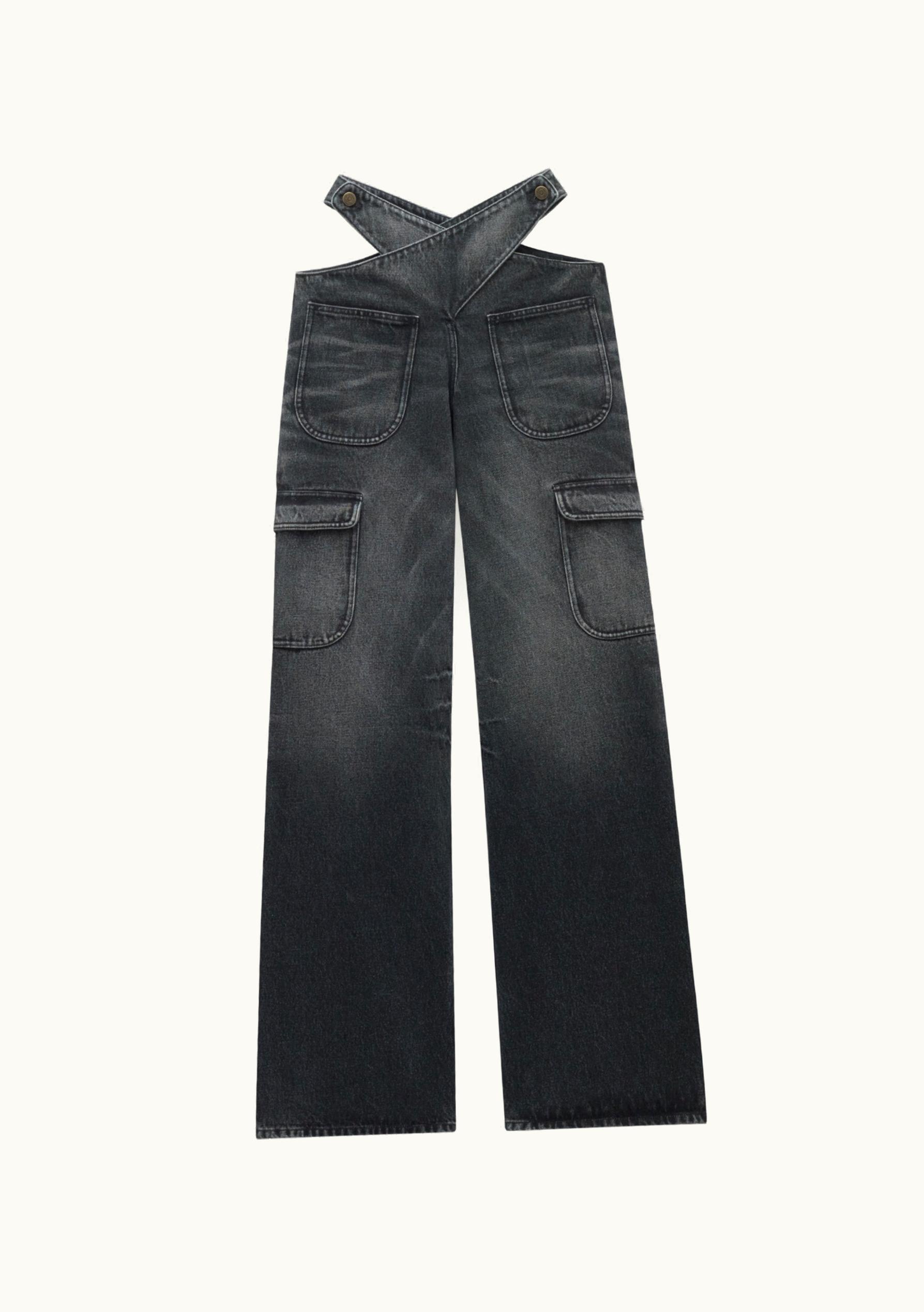 Courrèges Courrèges Baggy Criss Cross Denim Trousers