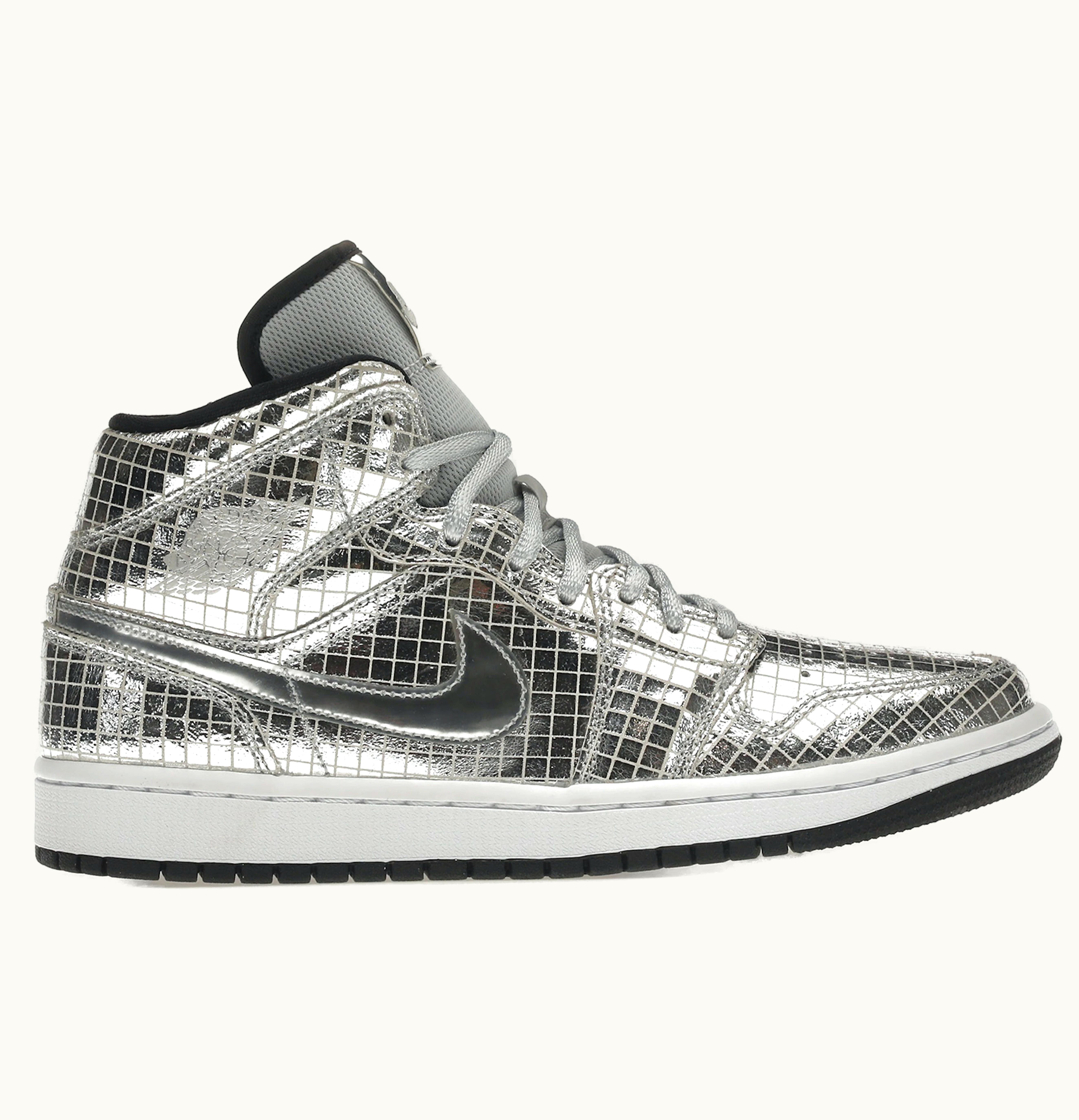 Jordan Air Jordan 1 Mid SE Disco Metallic Silver W