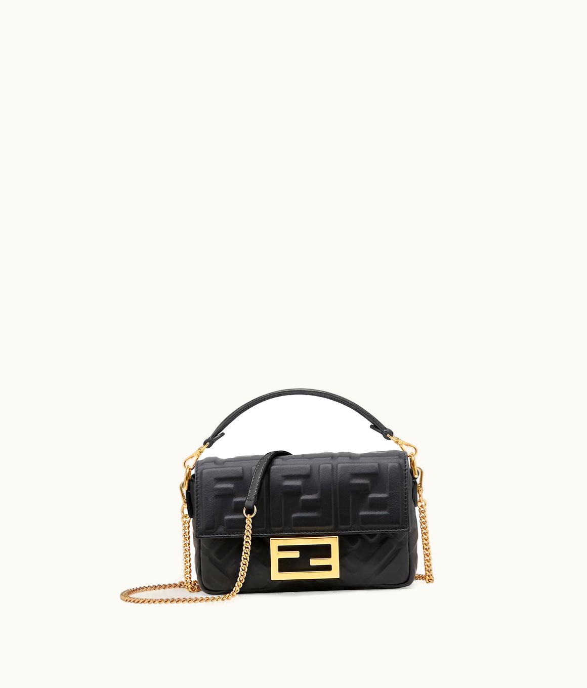 Fendi Fendi Baguette Mini - Black Leather Bag